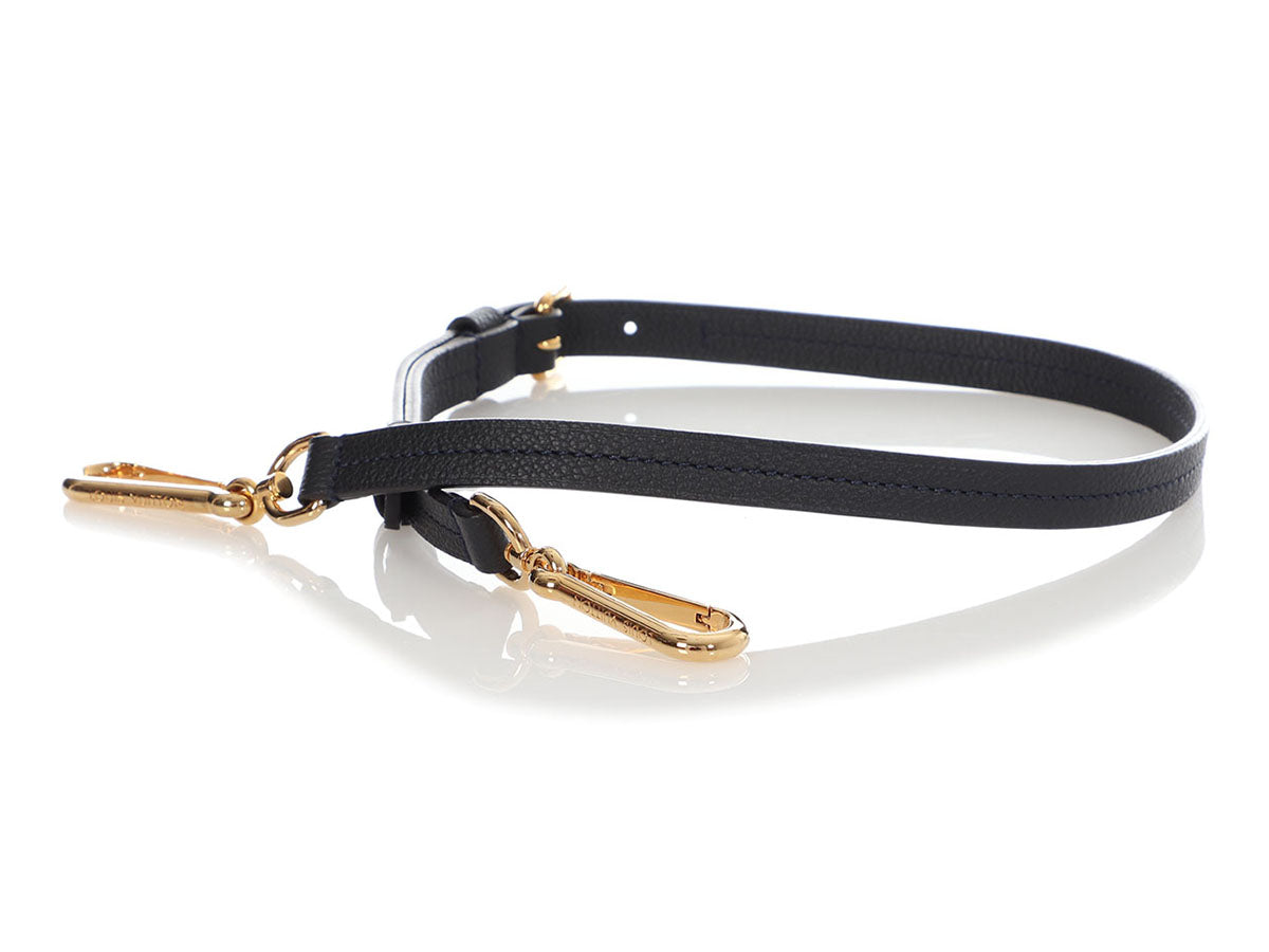 Louis Vuitton Black Leather Adjustable BandouliÃ¨re Strap