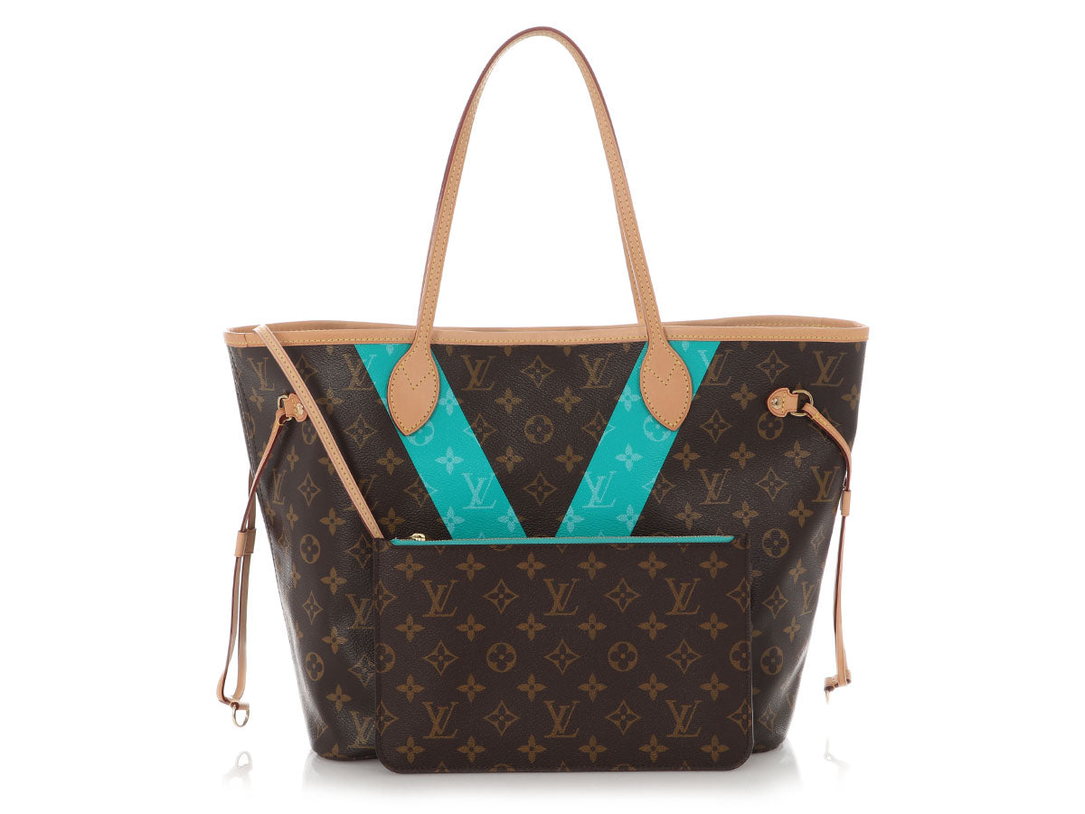Louis Vuitton Turquoise V Neverfull MM
