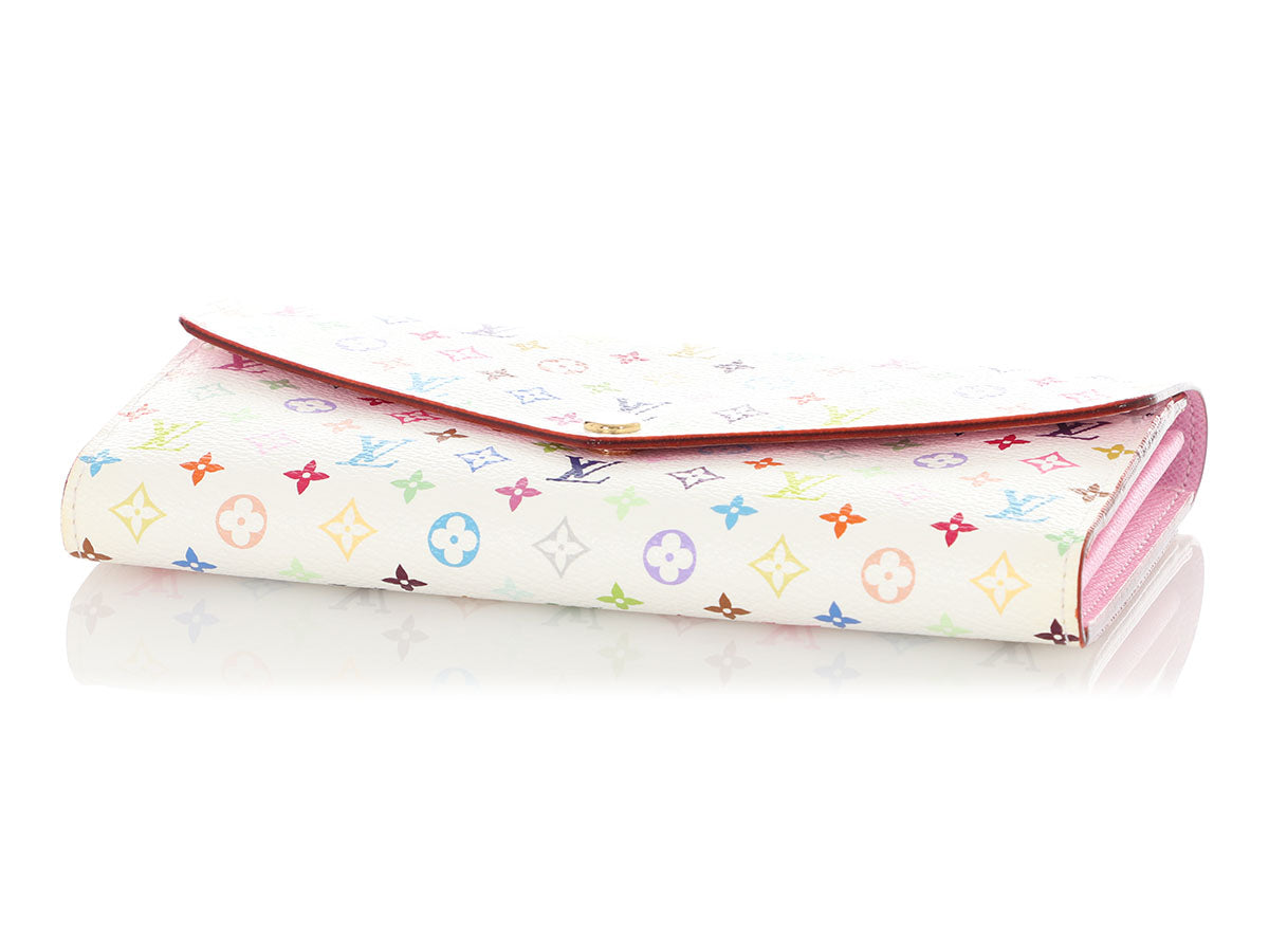 Louis Vuitton White Multicolore Monogram Sarah Wallet