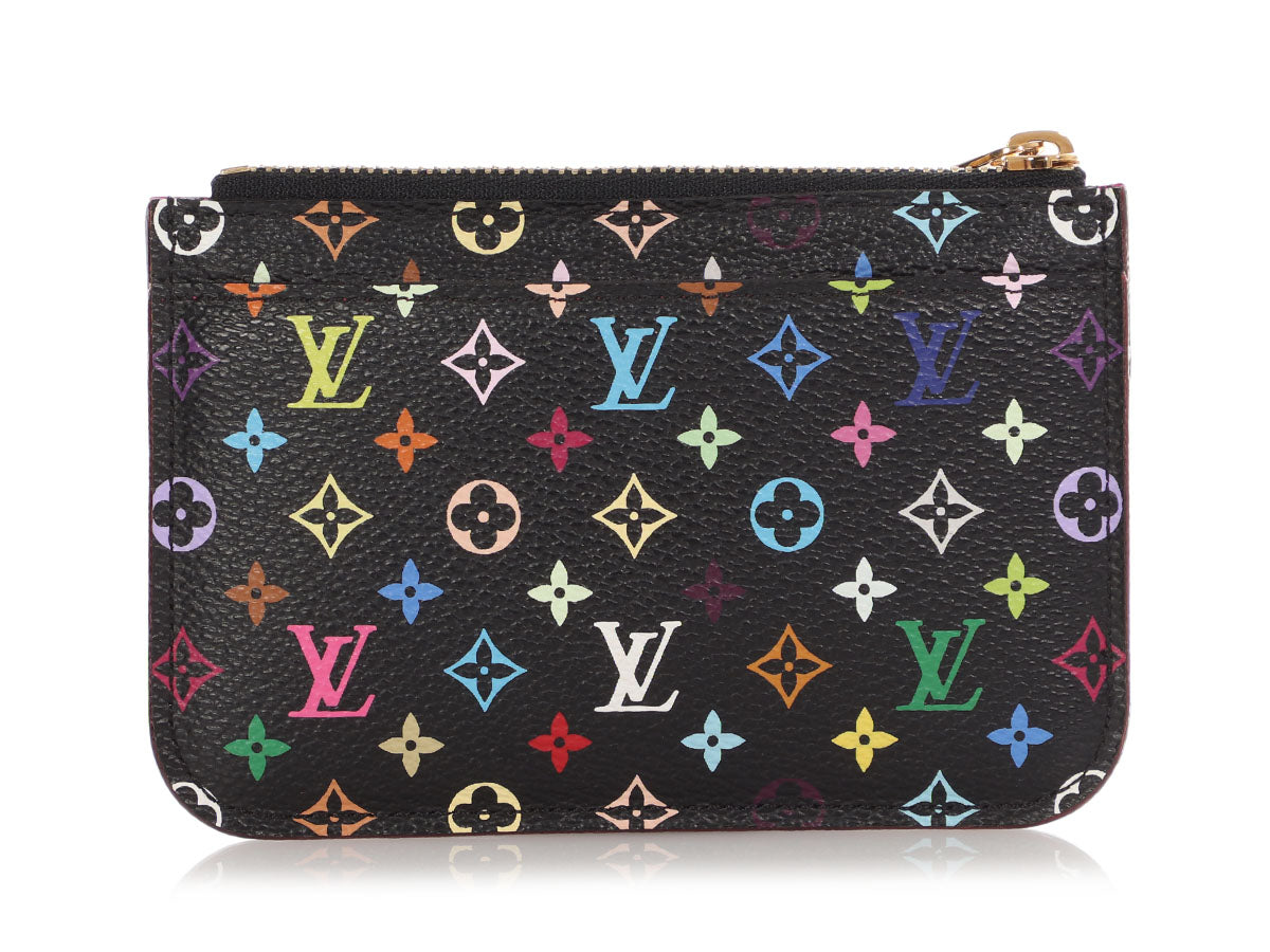Louis Vuitton Noir Multicolore Monogram Poche ClÃ©s/Key Pouch
