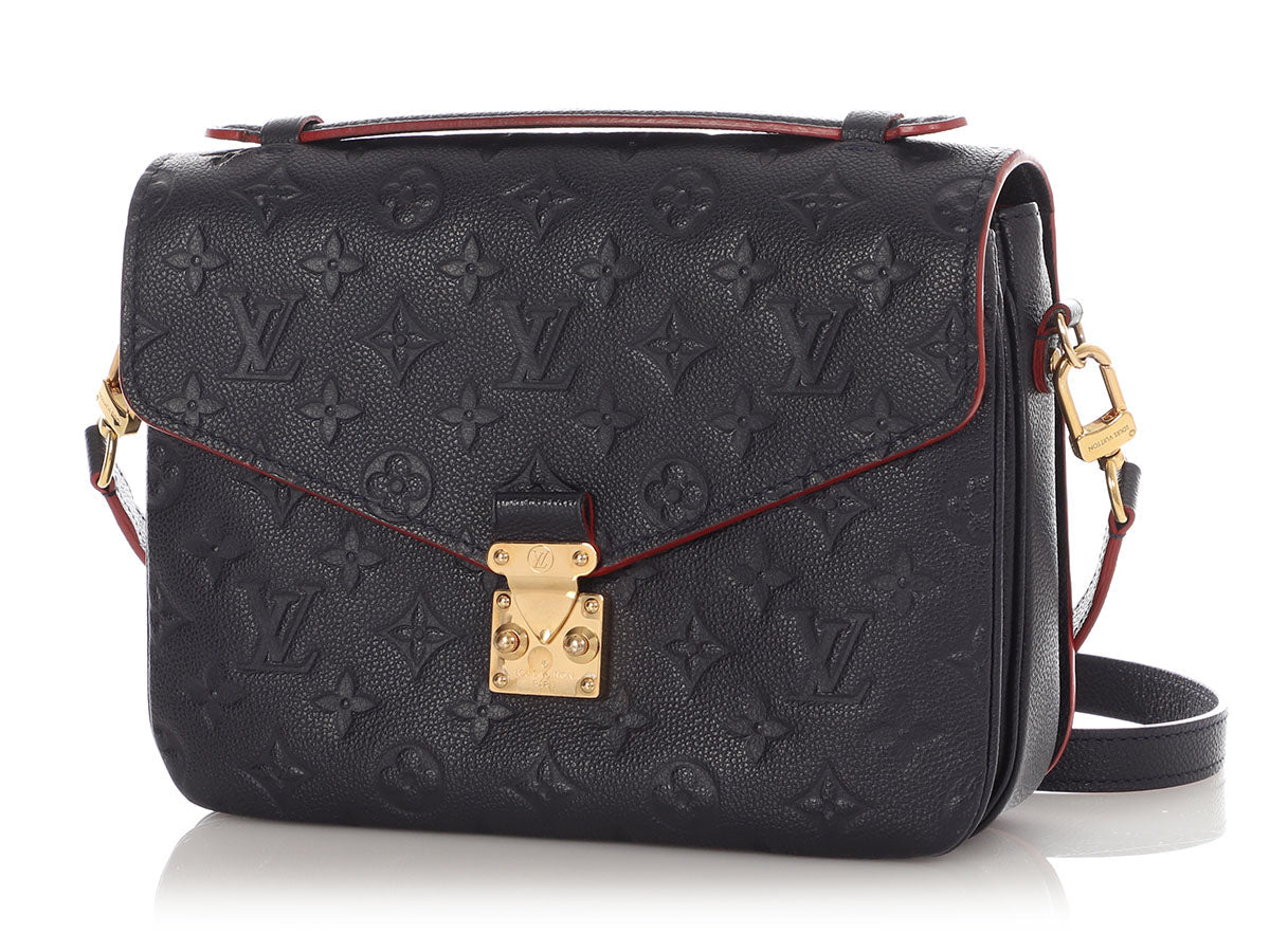 Louis Vuitton Navy and Rouge Empreinte Pochette MÃ©tis