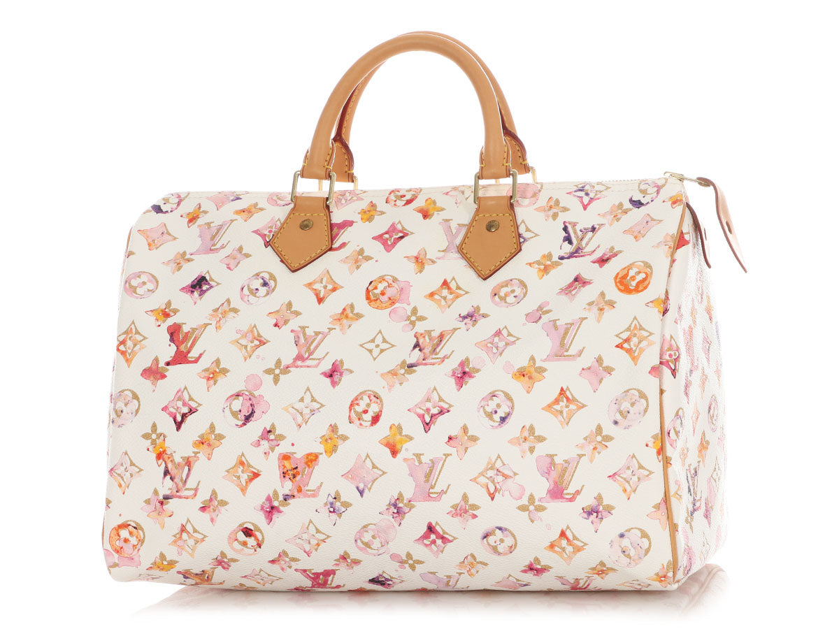 Louis Vuitton White Watercolor Aquarelle Speedy 35