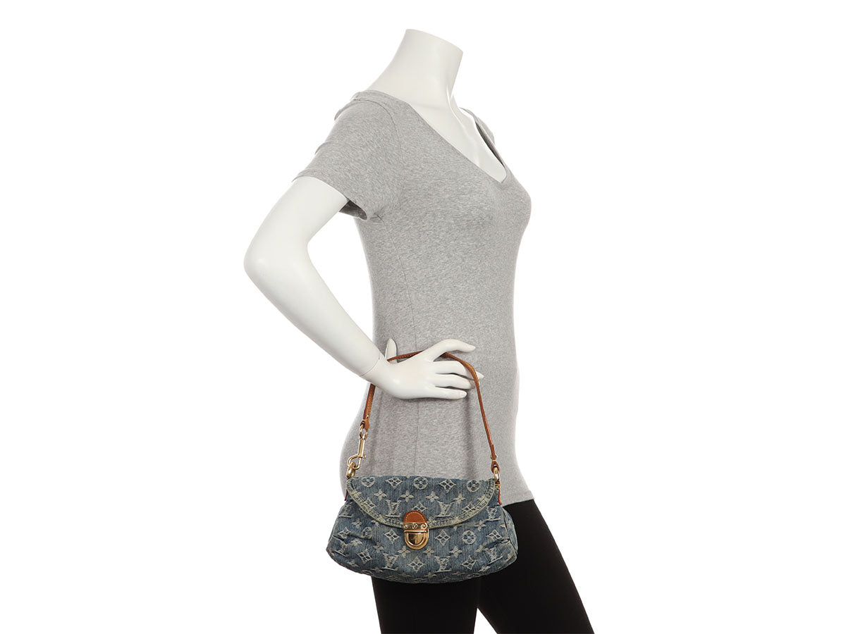 Louis Vuitton Mini Blue Denim Pleaty