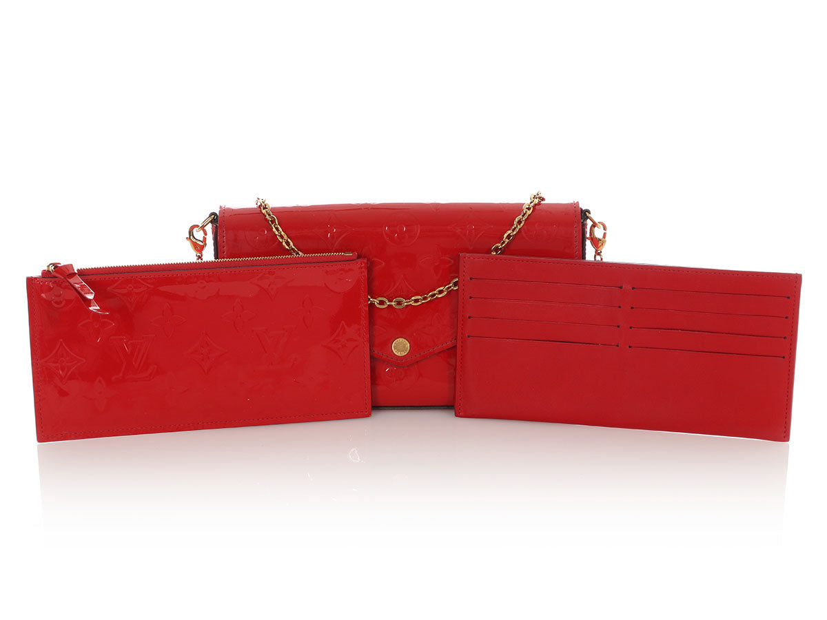 Louis Vuitton Red Vernis FÃ©licie Pochette