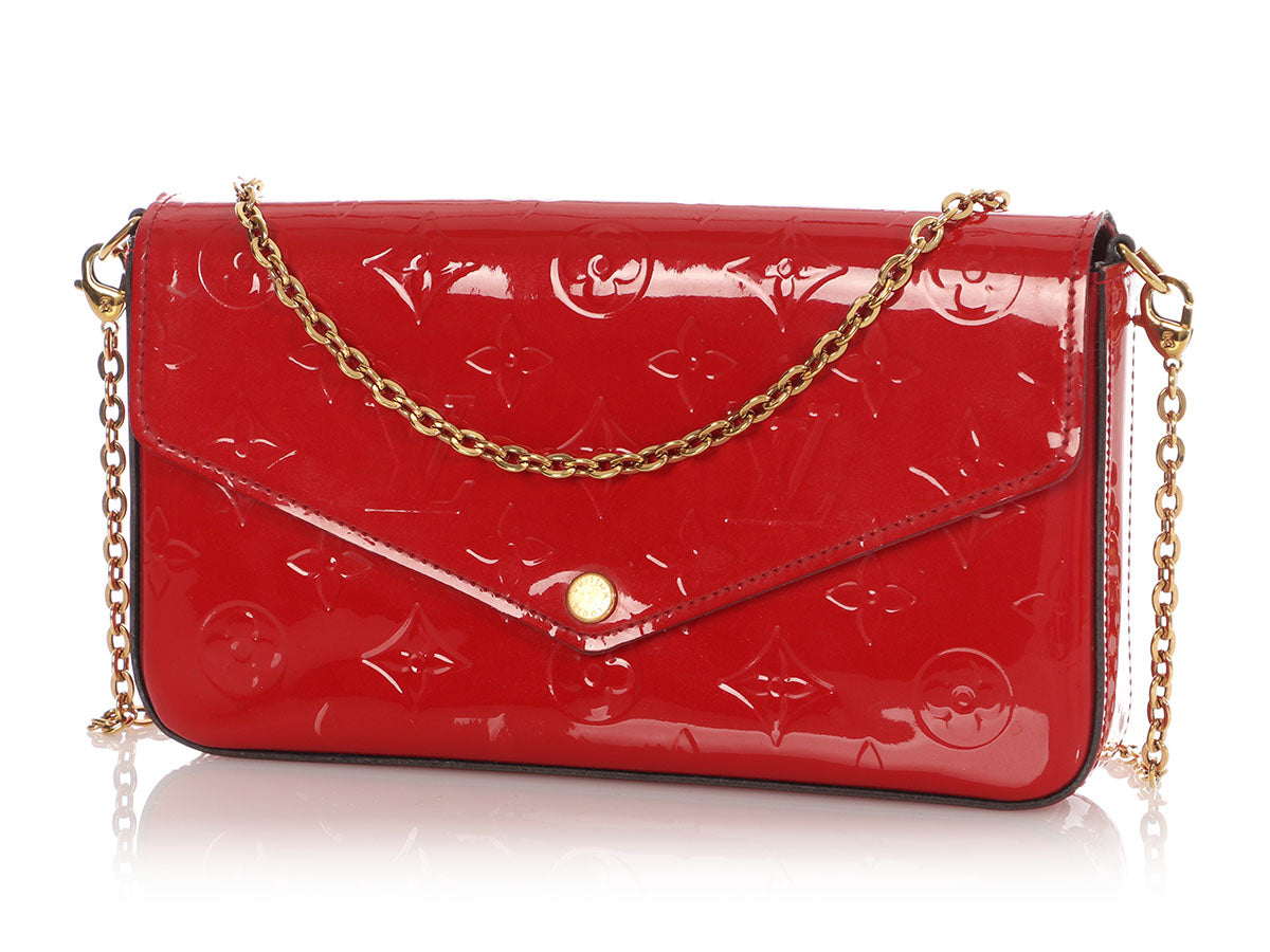 Louis Vuitton Red Vernis FÃ©licie Pochette