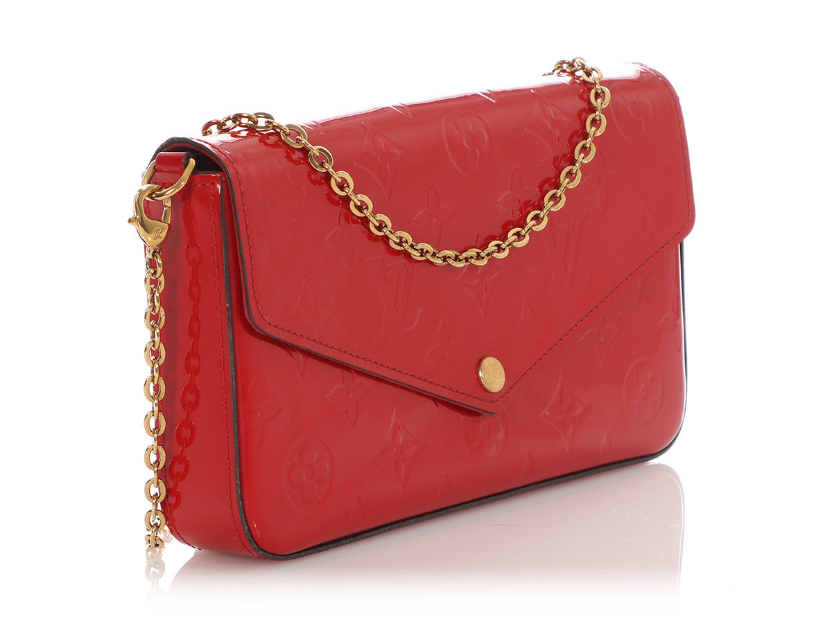 Louis Vuitton Red Vernis FÃ©licie Pochette