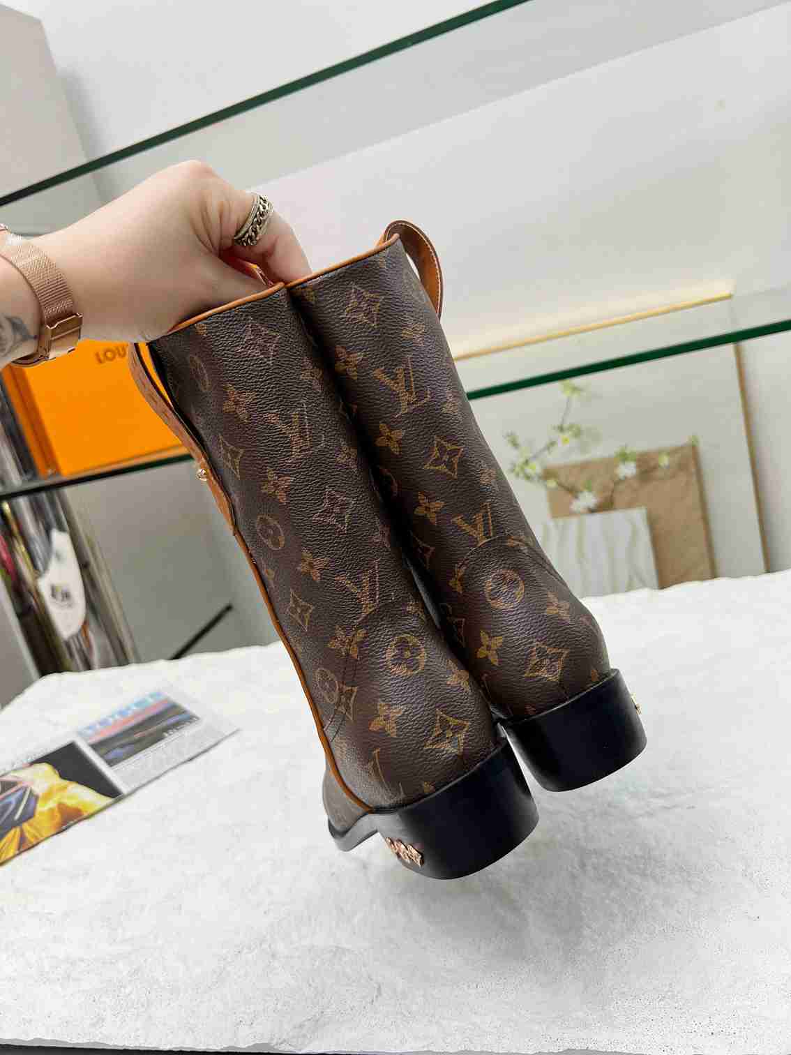 LV LV RIDER BOOTS GLMNOGRAM BROWN