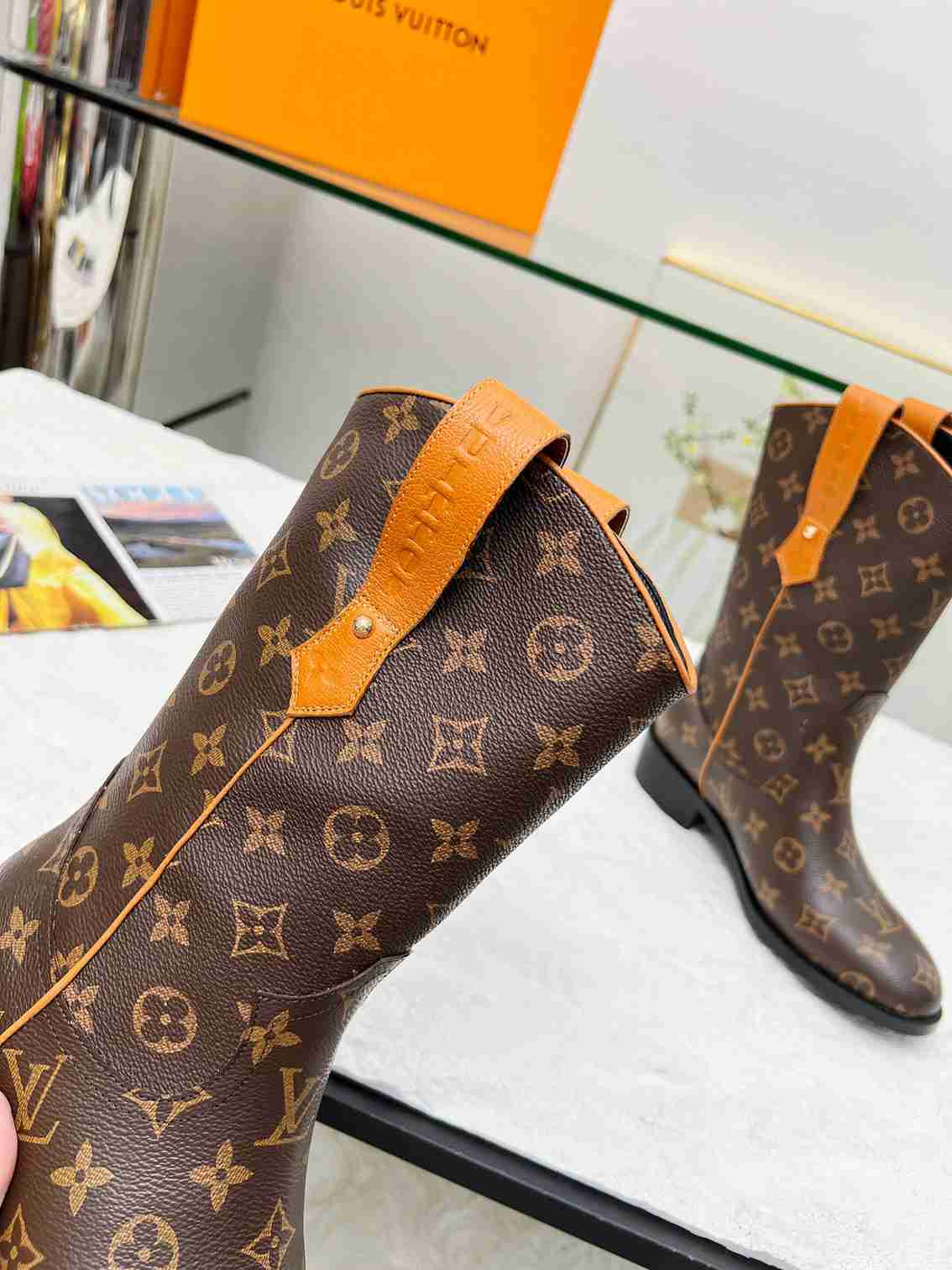 LV LV RIDER BOOTS GLMNOGRAM BROWN