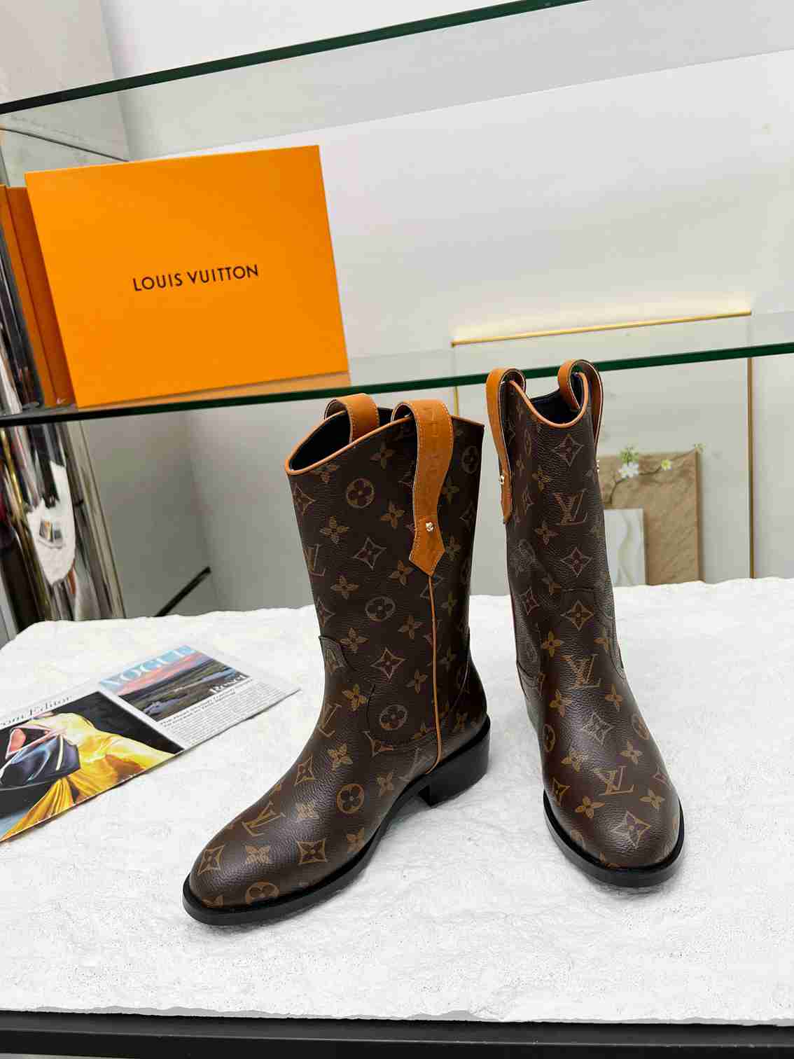 LV LV RIDER BOOTS GLMNOGRAM BROWN