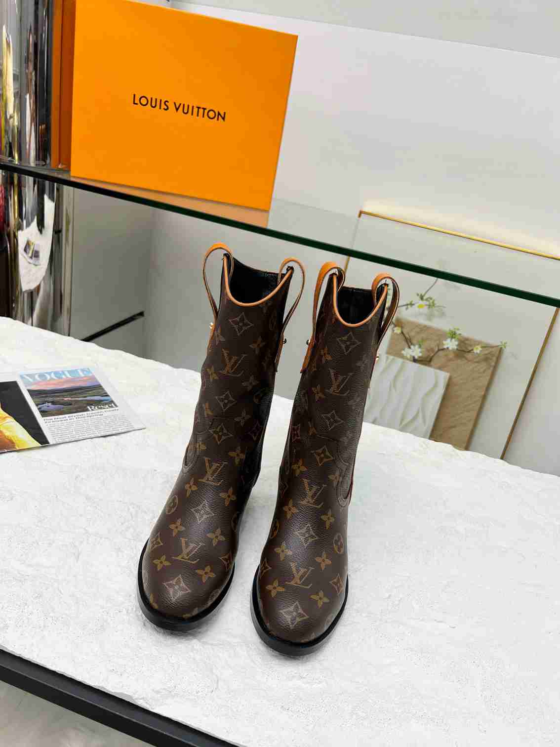 LV LV RIDER BOOTS GLMNOGRAM BROWN