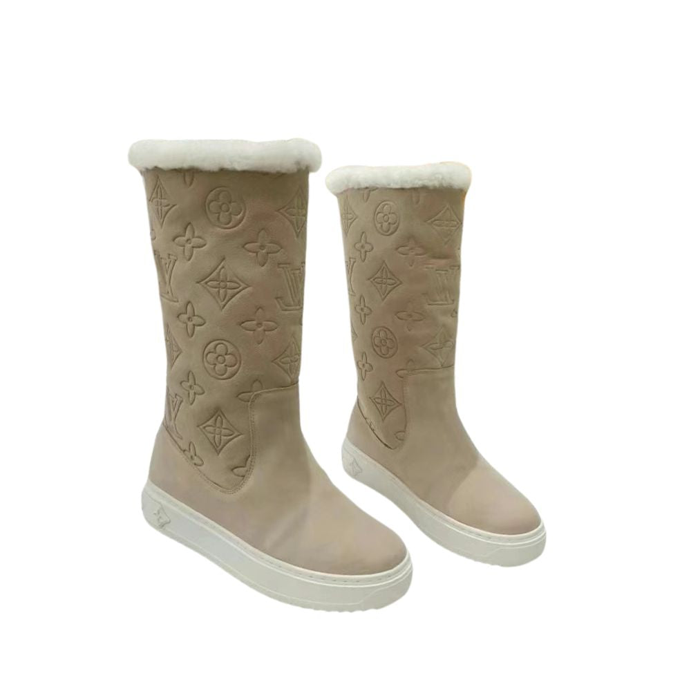 LV SUEDE GLMNOGRAM BOOTS BEIGE