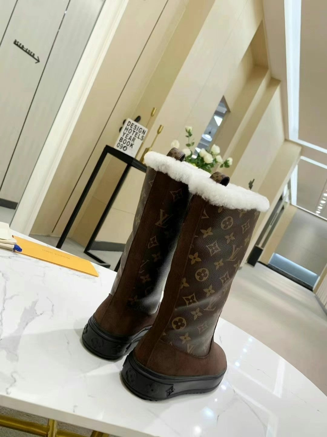 LV SUEDE GLMNOGRAM BOOTS BROWN