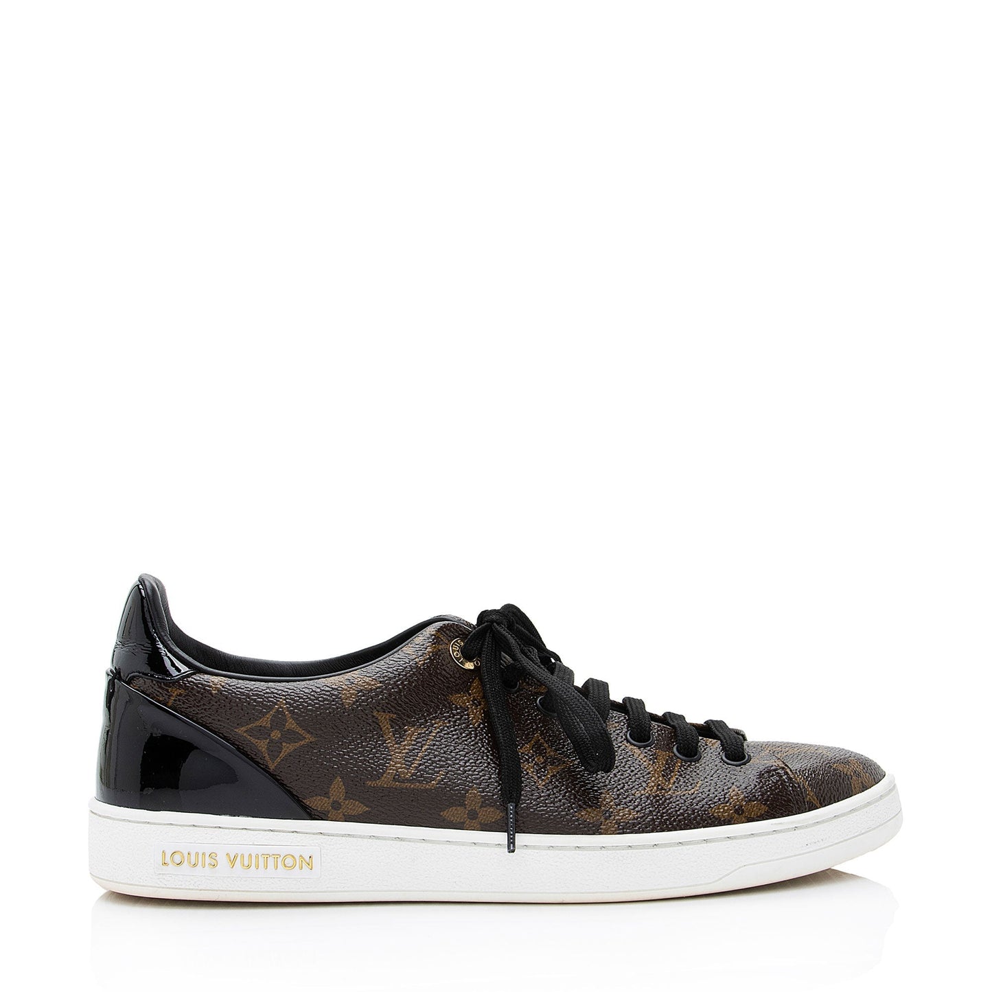Louis Vuitton Monogram Canvas Patent Leather Front Row Sneakers - Size 8.5 / 38.5 (SHF-xaOyH3)