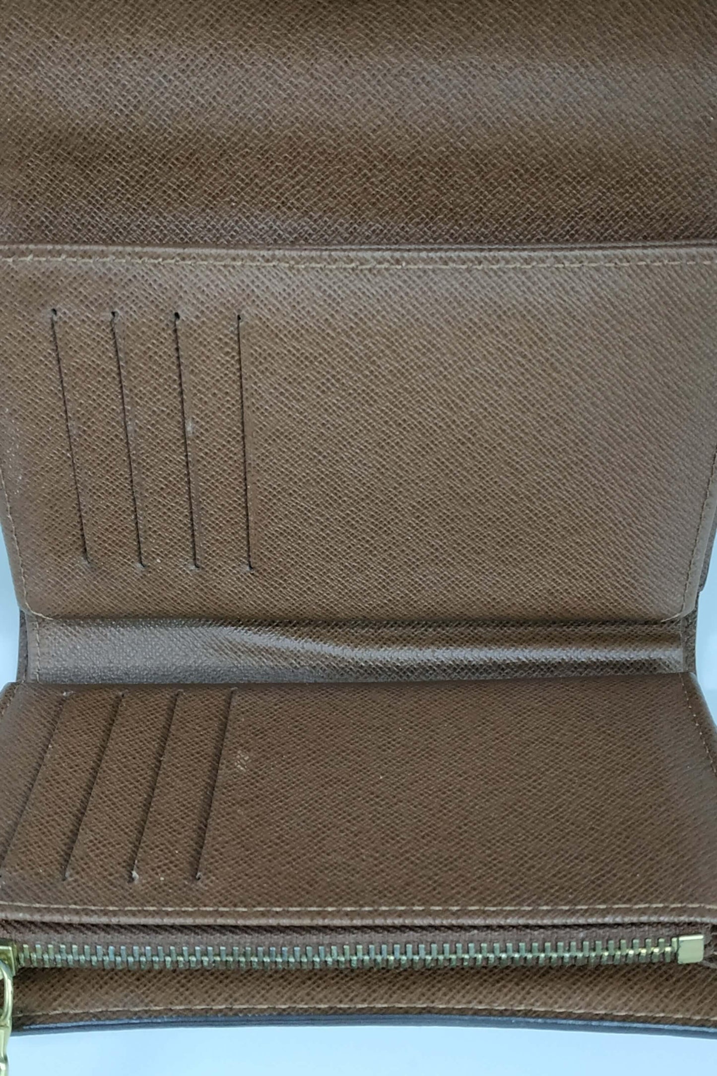 Monogram Travel Wallet Brown