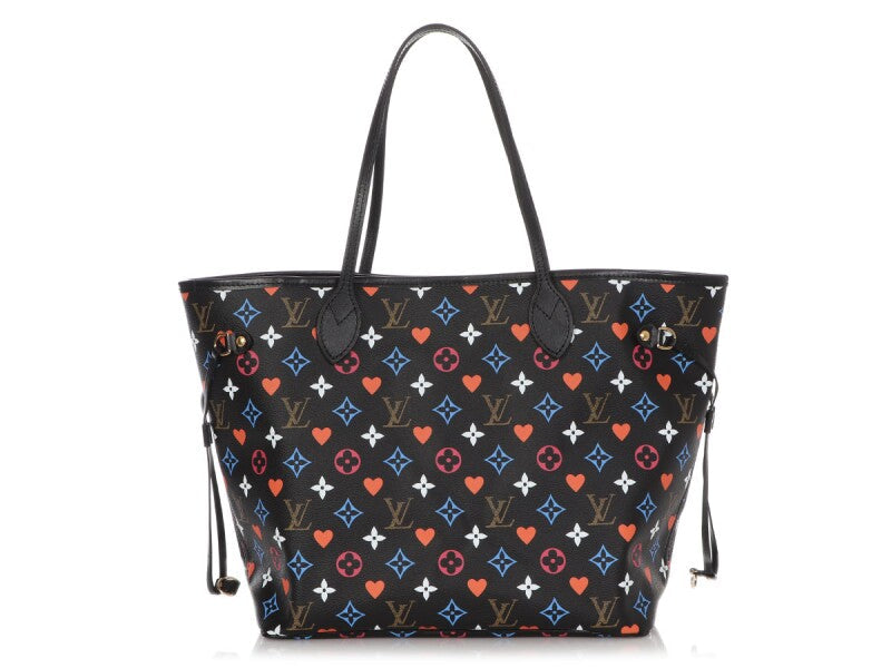 Game On Black Multicolor Monogram Neverfull MM