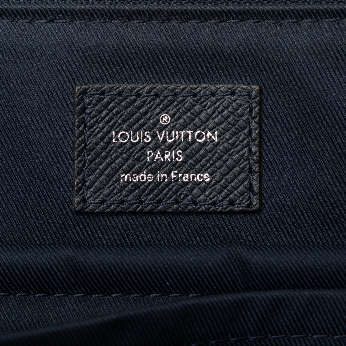 Blue Louis Vuitton Taiga Anton Soft Briefcase Business Bag