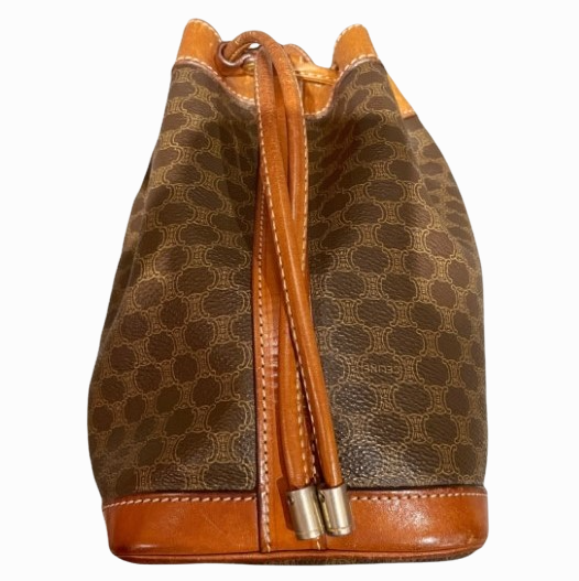 Celine vintage Triomphe canvas bucket bag - 1980s