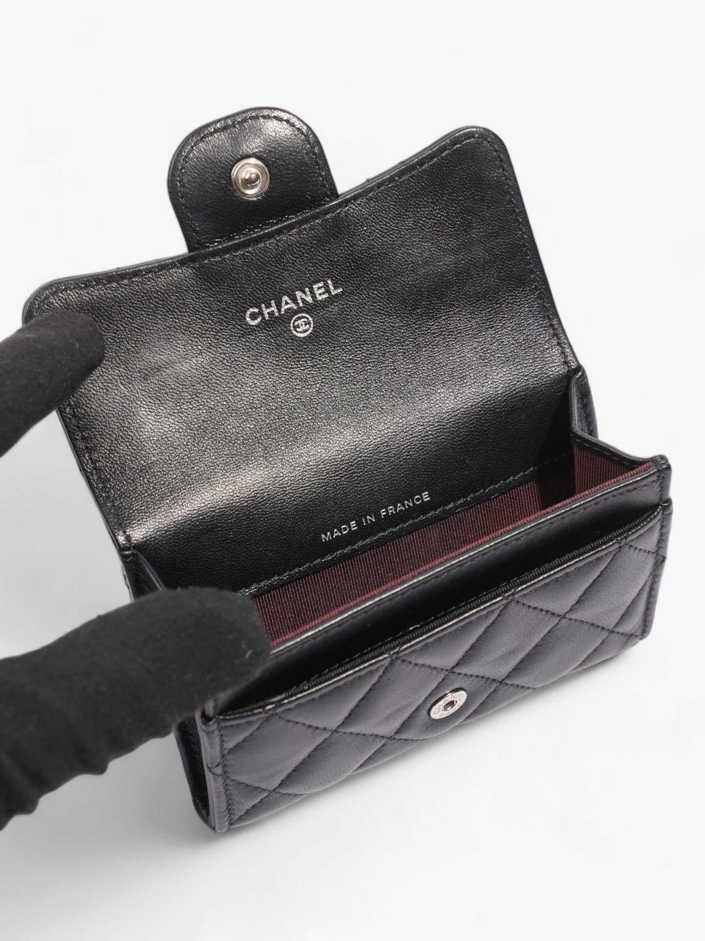 Chanel Classical Card Holder Black Lambskin Leather