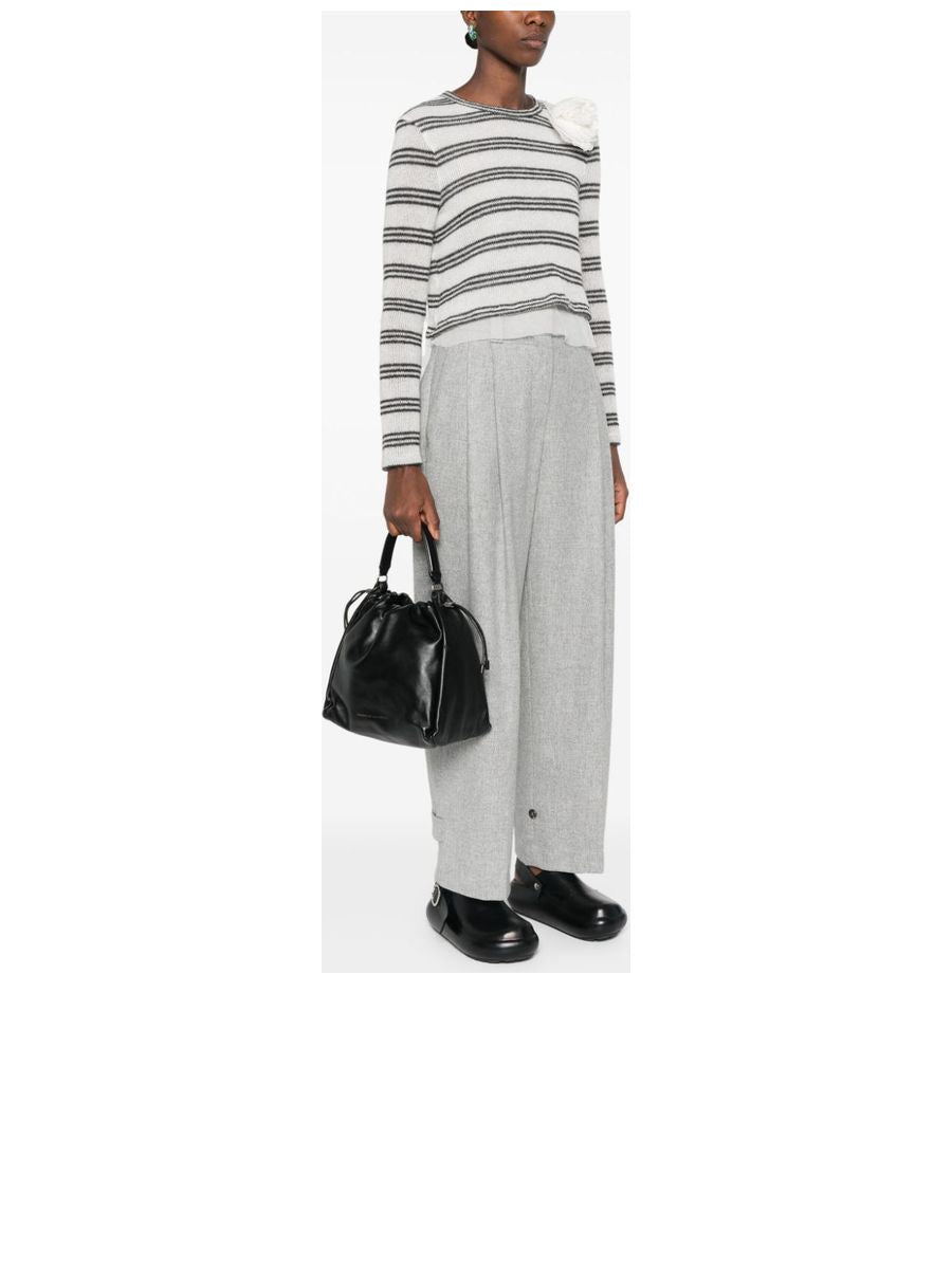 Calf Leather Shoulder Bag With Monili Detail