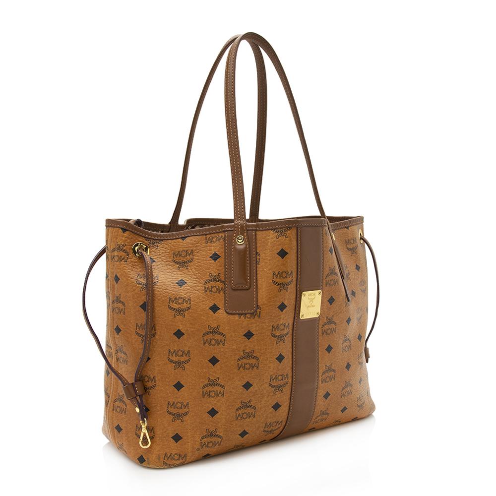MCM Visetos Liz Reversible Medium Shopper Tote (SHF-11704)