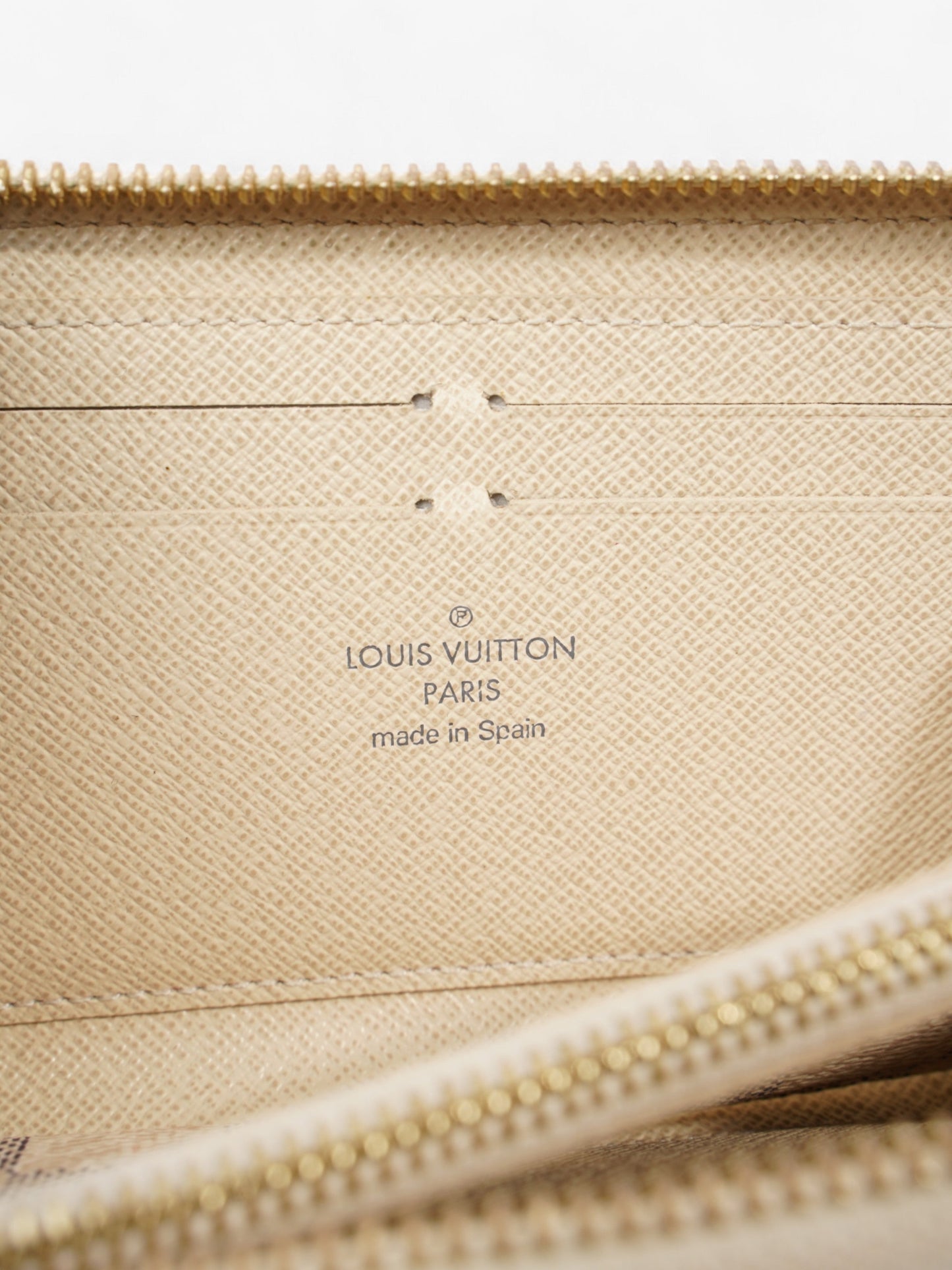 Louis Vuitton Clemence Damier Azur / Gold Coated Canvas
