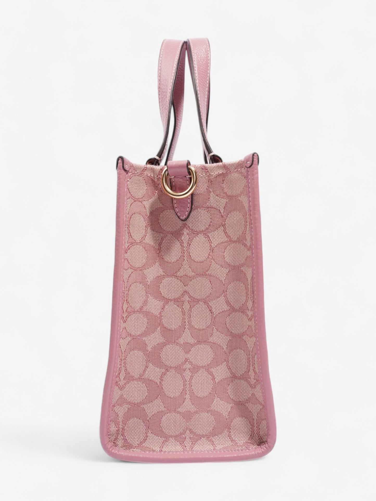 Coach Dempsey Tote Pink / Beige Cotton