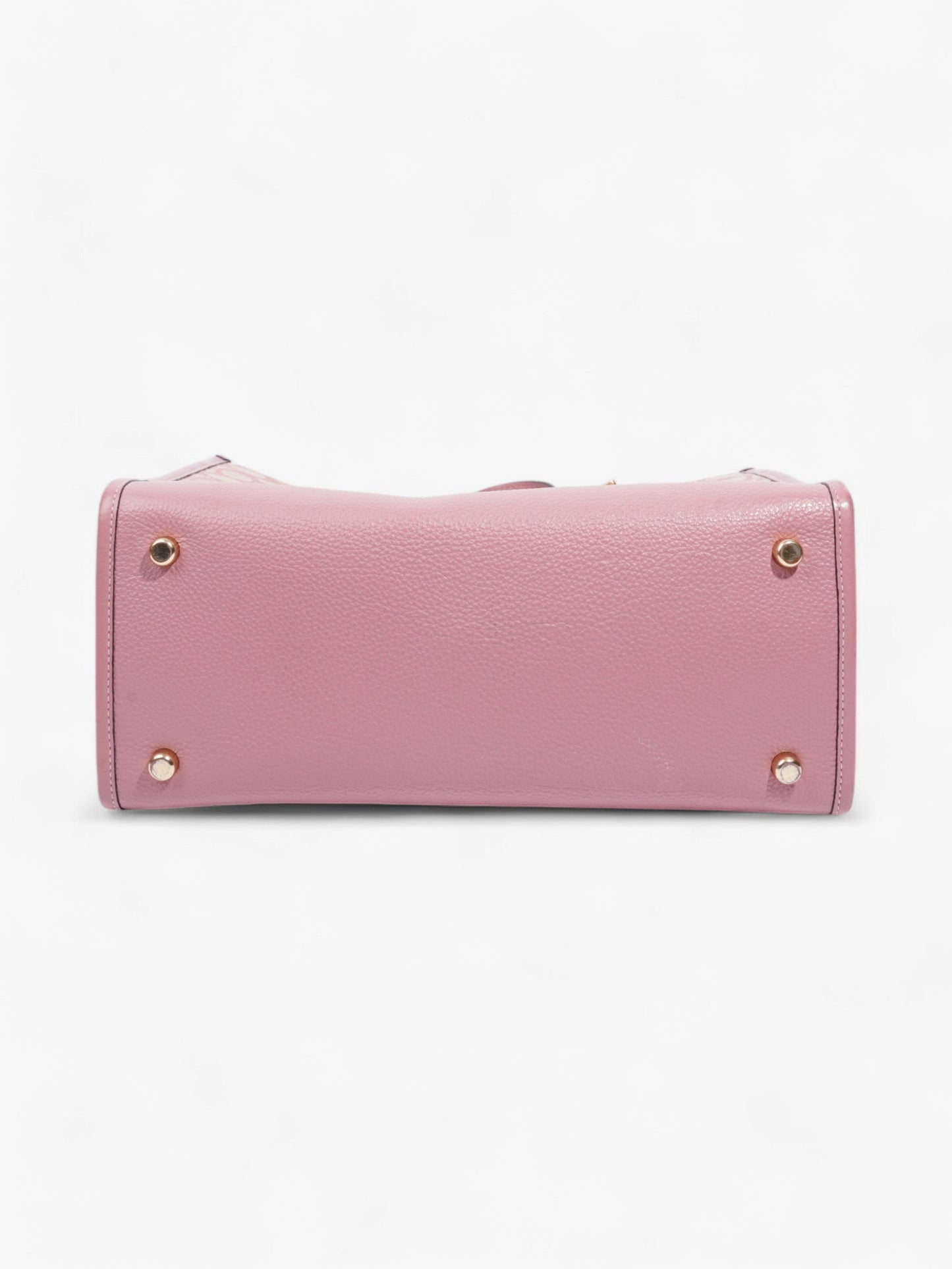 Coach Dempsey Tote Pink / Beige Cotton