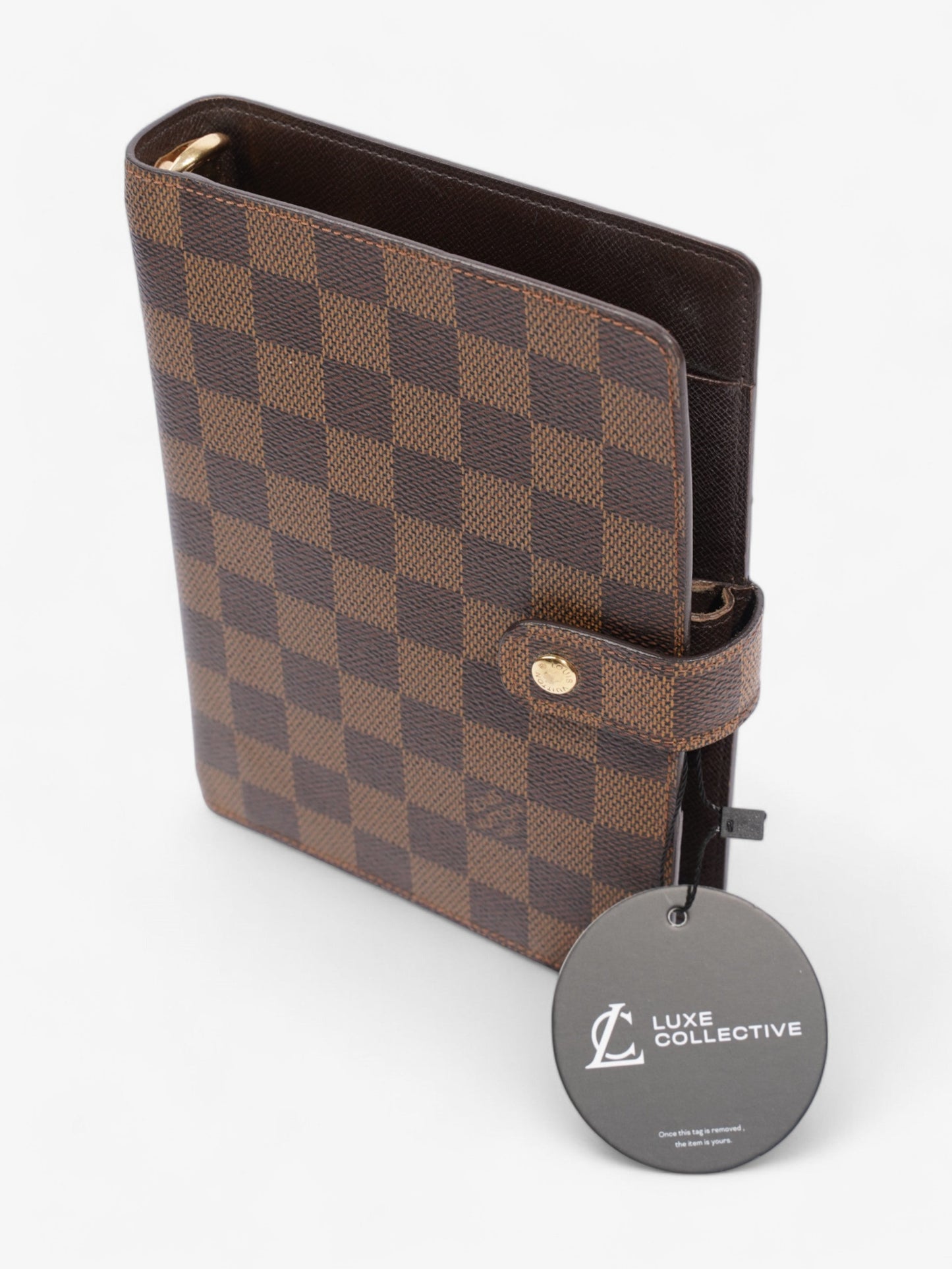 Louis Vuitton Agenda Cover Damier Ebene / Gold Coated Canvas Medium
