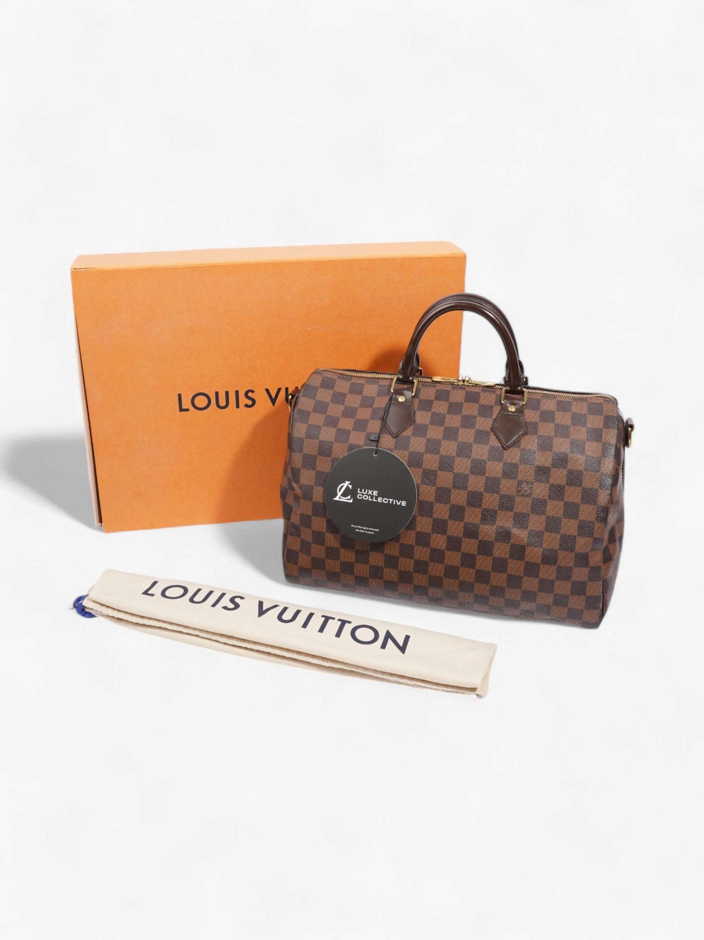 Louis Vuitton Speedy Bandouli猫re Damier Ebene Coated Canvas 35