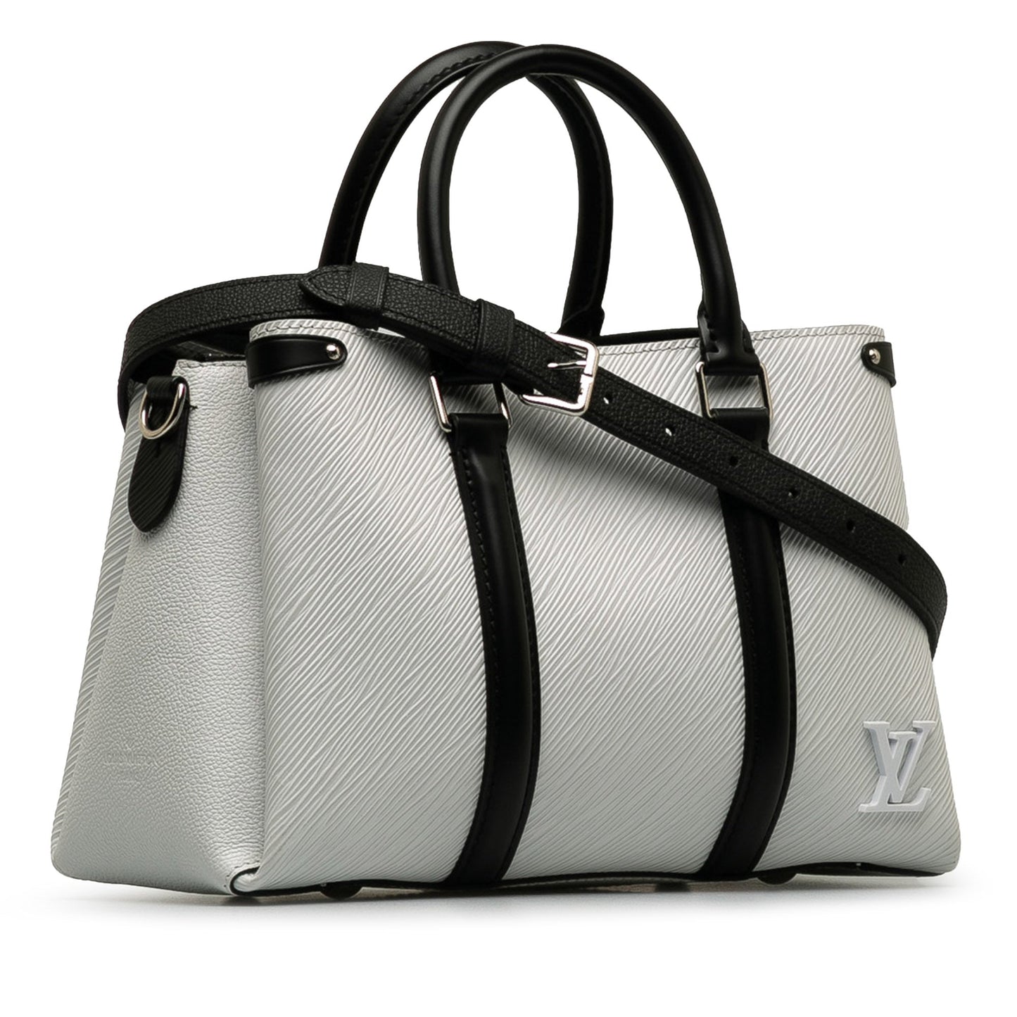 White Louis Vuitton Epi Soufflot BB Satchel