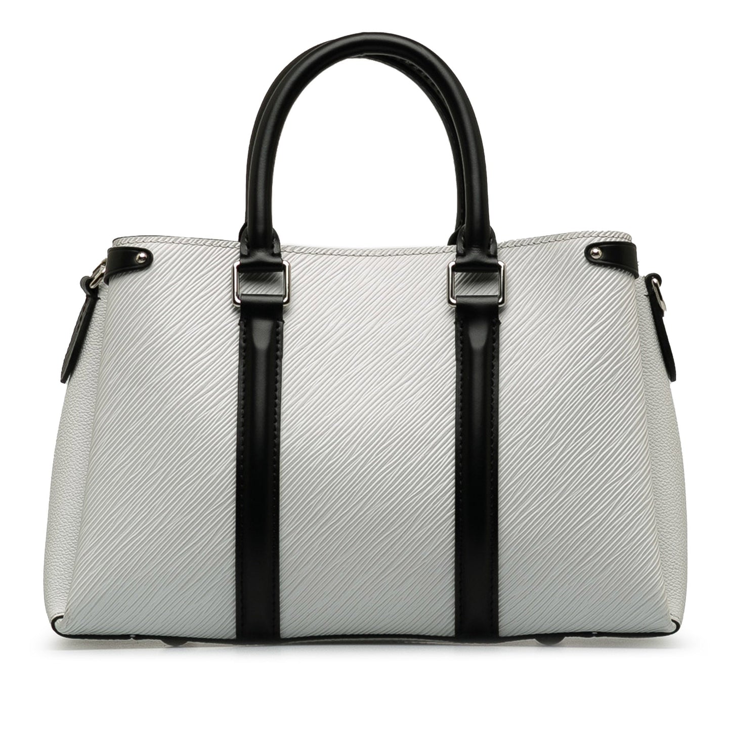 White Louis Vuitton Epi Soufflot BB Satchel