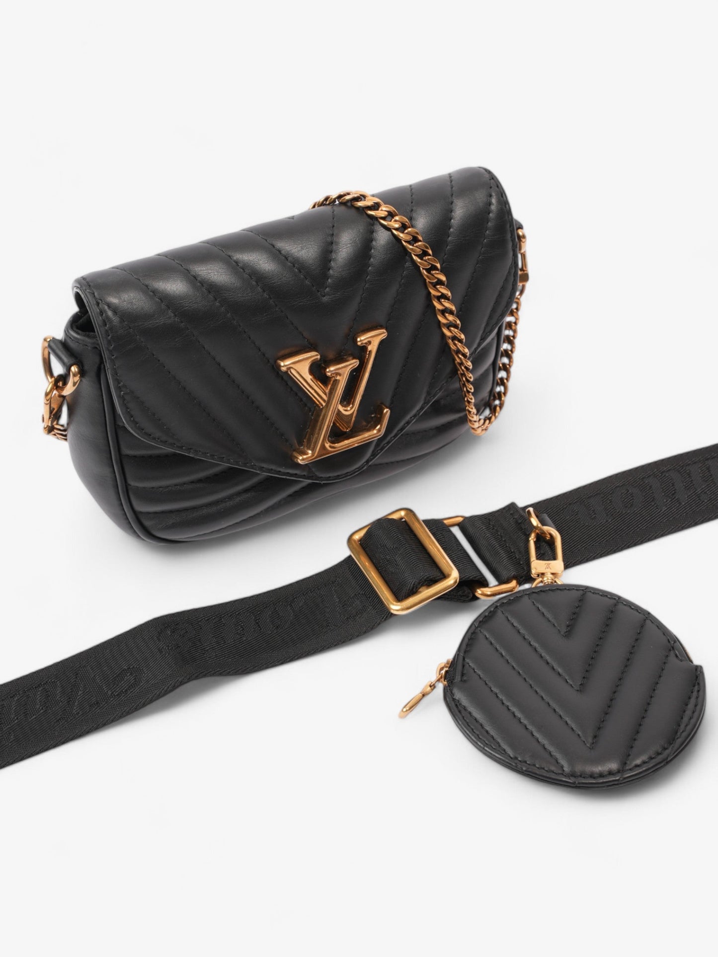 Louis Vuitton New Wave Multi-Pochette Black Leather