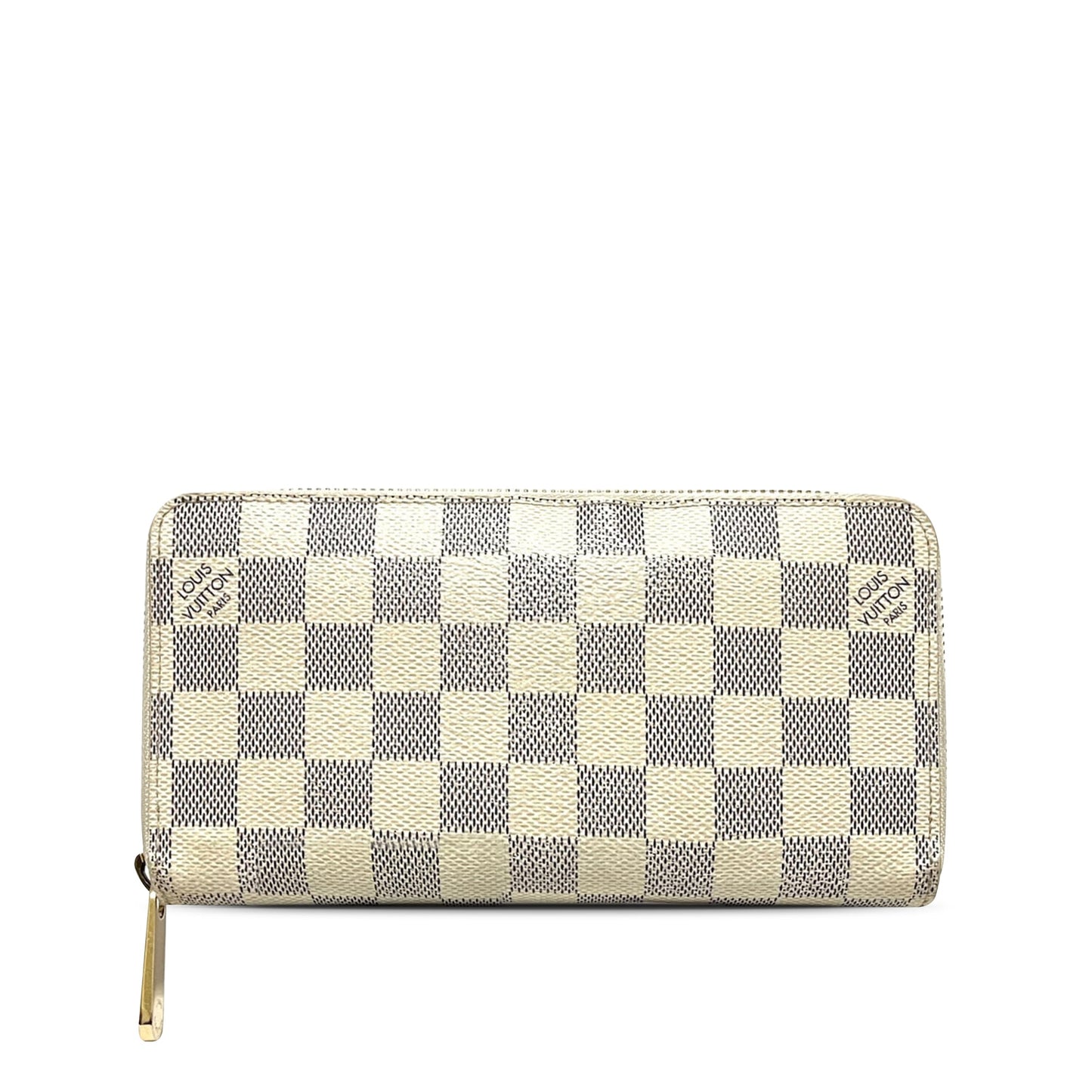 White Louis Vuitton Damier Azur Zippy Wallet