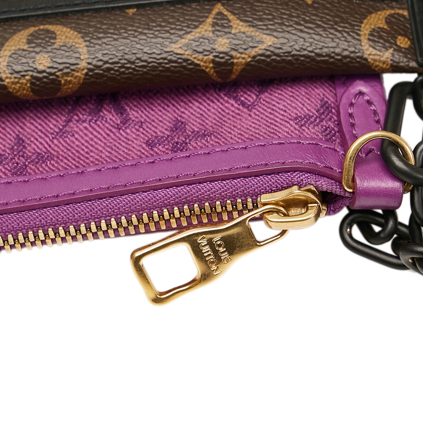 Brown Louis Vuitton Monogram Double Flat Messenger