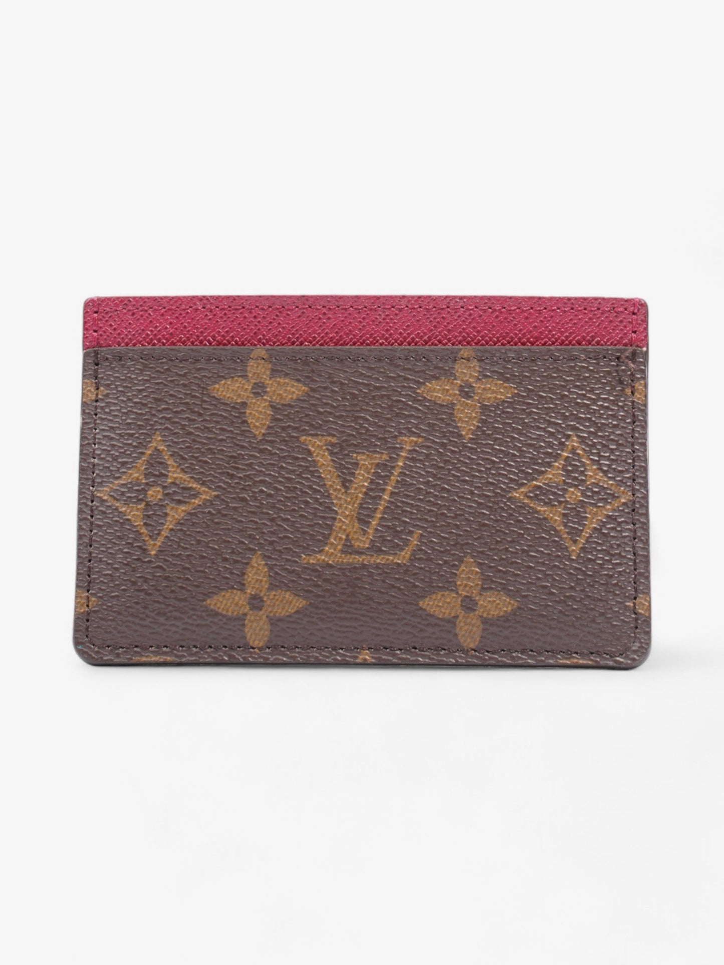Louis Vuitton Card Holder Monogram / Fuschia Coated Canvas
