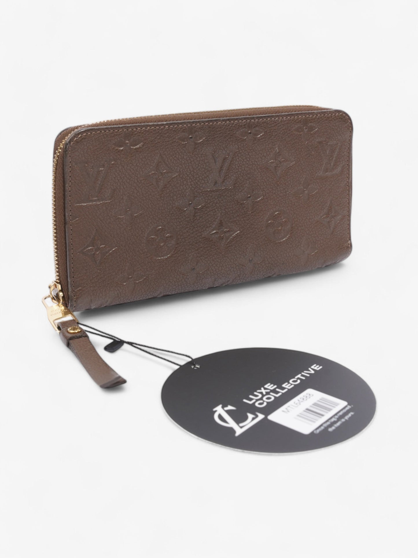 Louis Vuitton Zippy Wallet Taupe Lambskin Leather