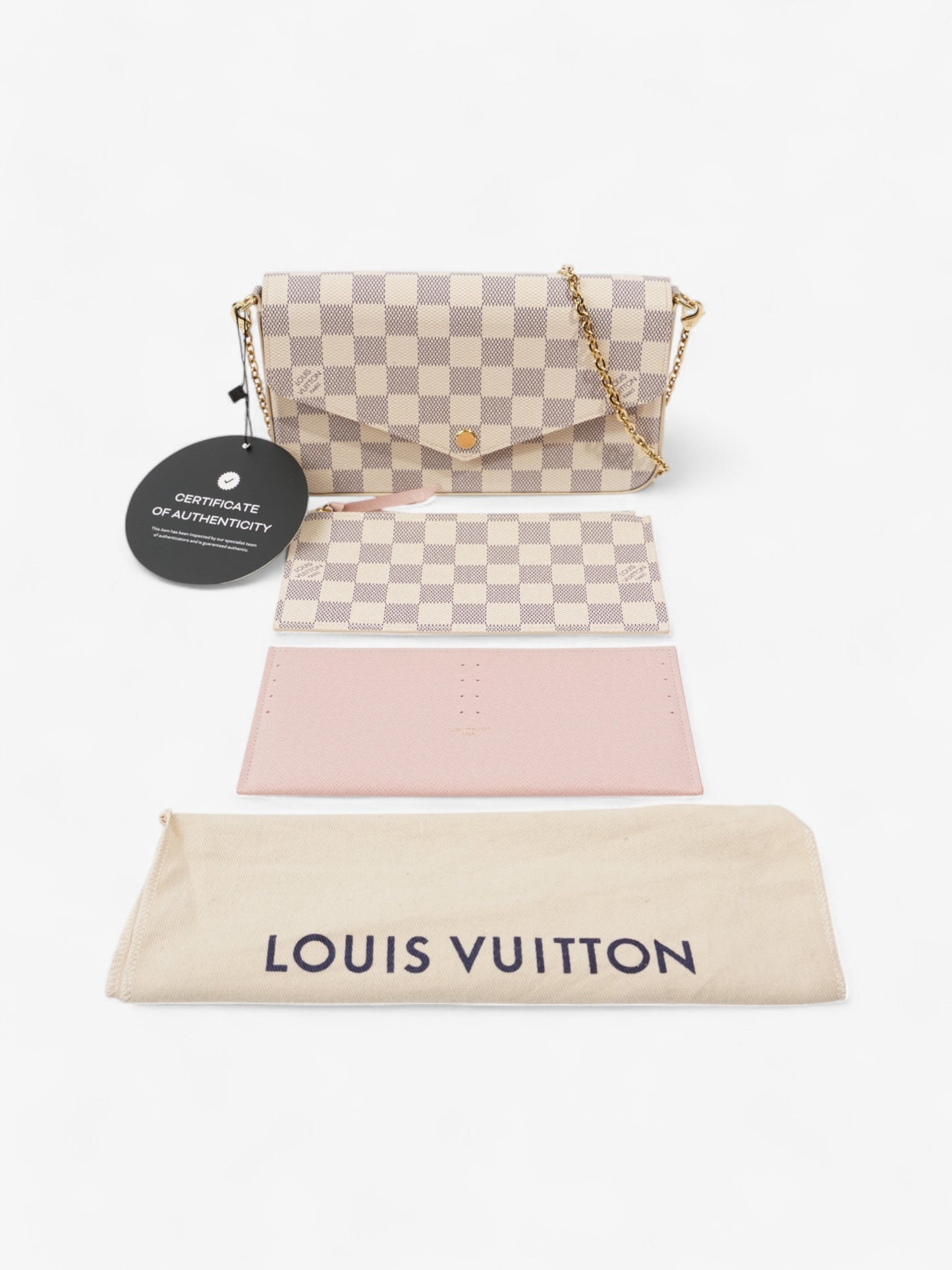 Louis Vuitton Pochette Felicie Damier Azur Coated Canvas