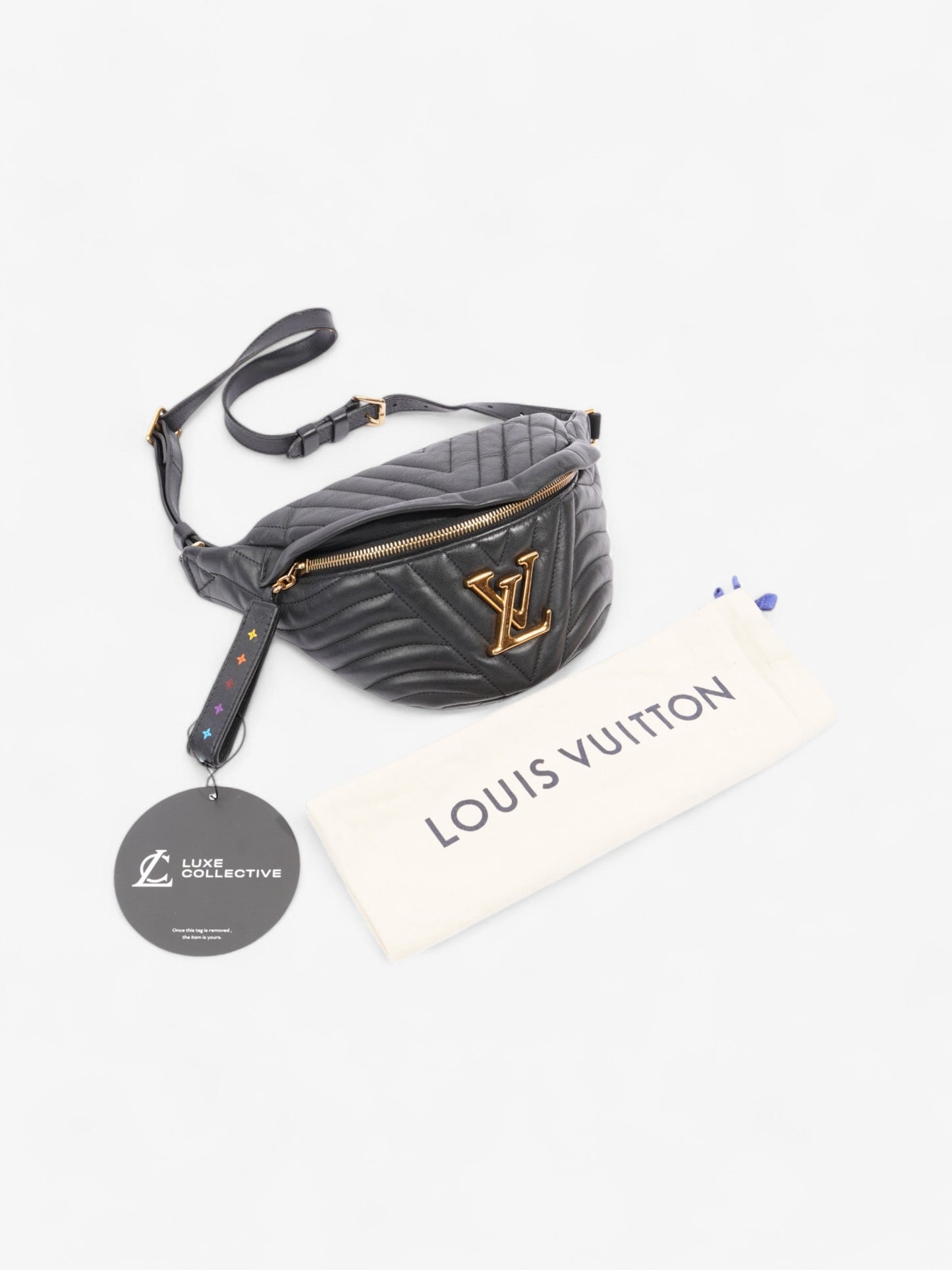 Louis Vuitton New Wave Bum Bag Black Calfskin Leather