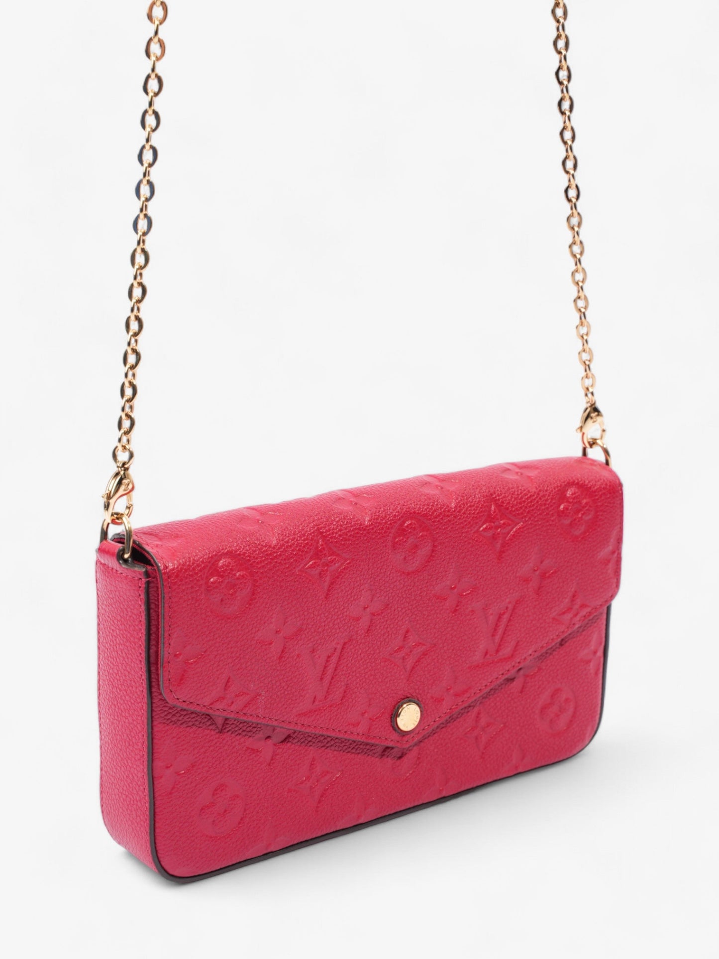 Louis Vuitton Pochette Felicie Red Monogram Empreinte Leather