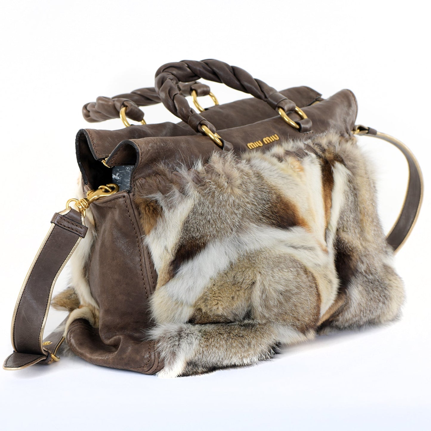 Fox Fur Leather Tote