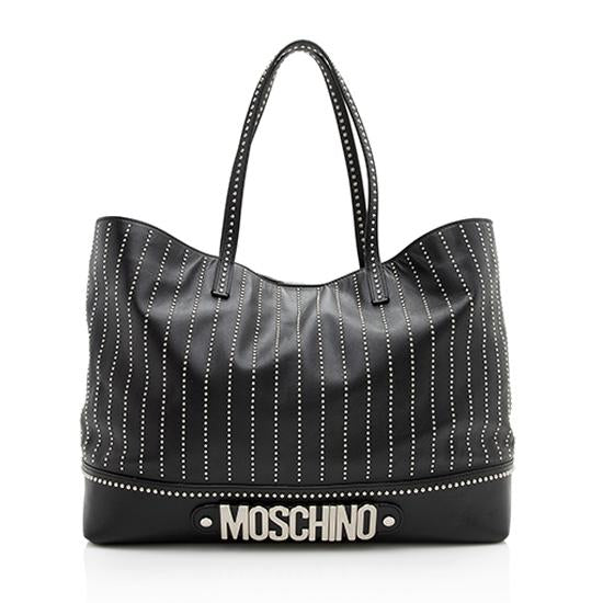 Moschino Leather Studded Tote