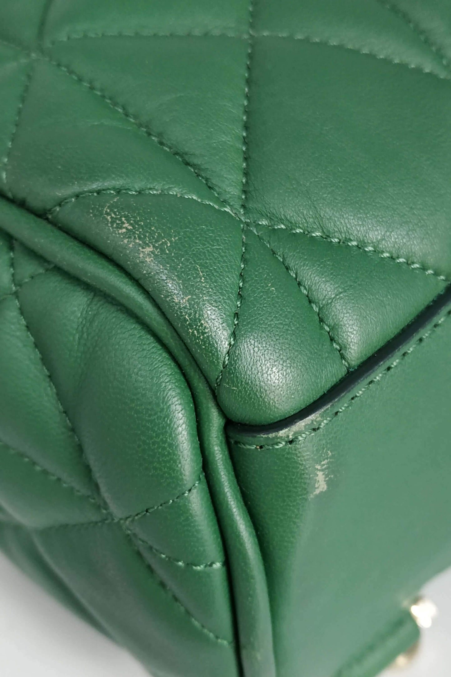 Cara Delevingne Quilted Backpack Green