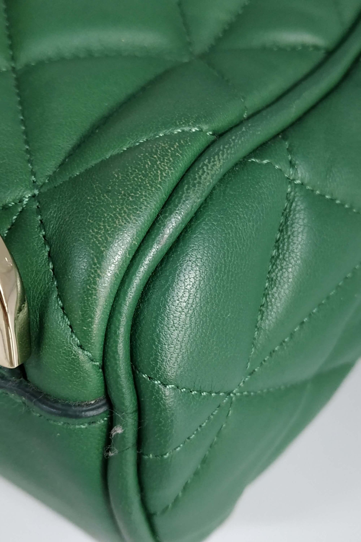 Cara Delevingne Quilted Backpack Green