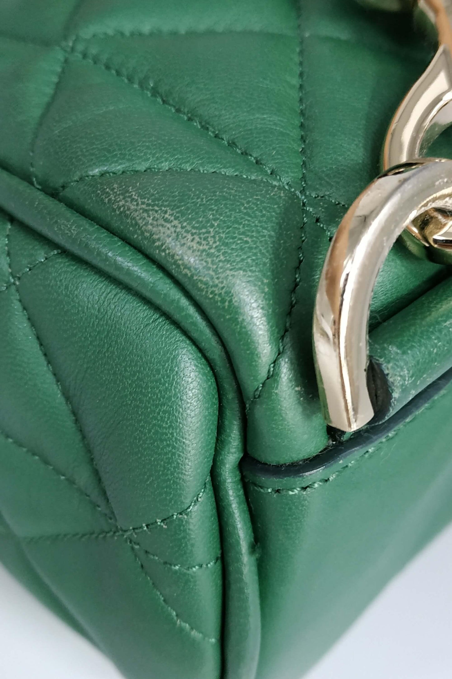 Cara Delevingne Quilted Backpack Green