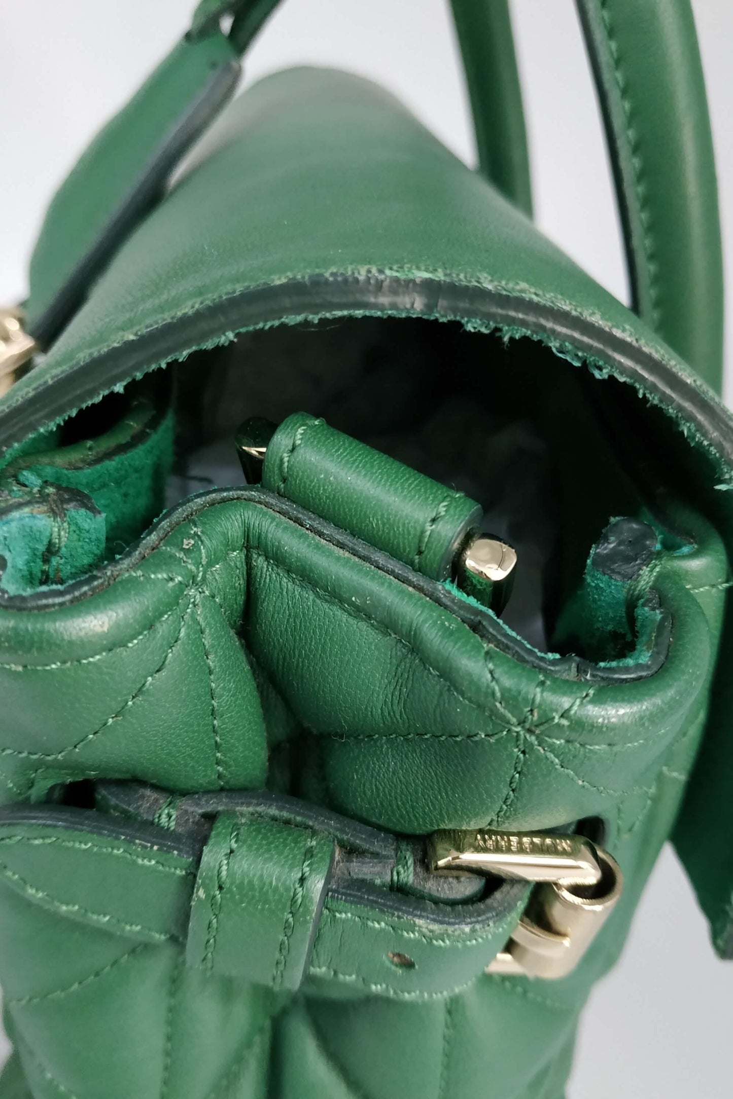 Cara Delevingne Quilted Backpack Green