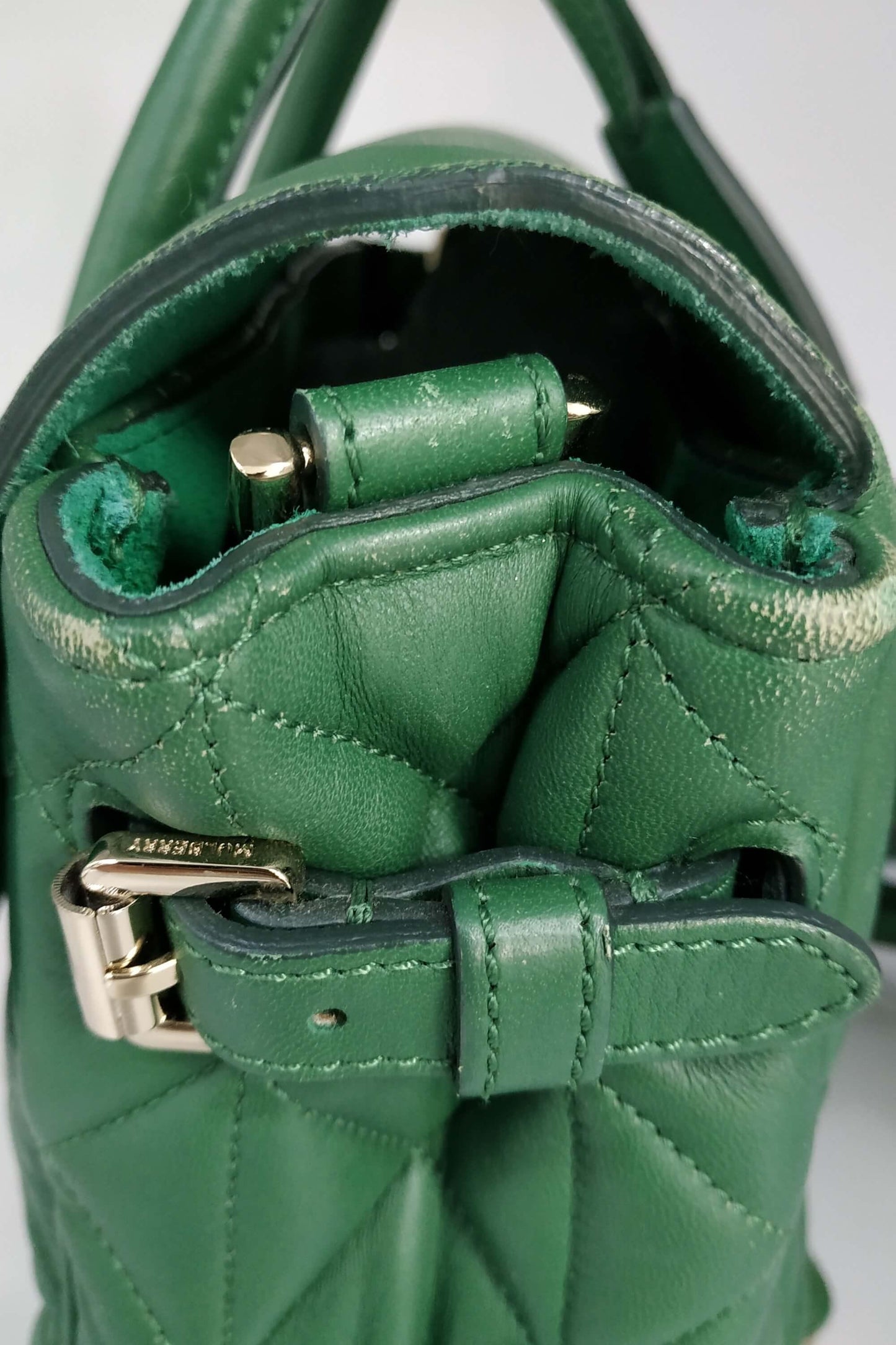 Cara Delevingne Quilted Backpack Green