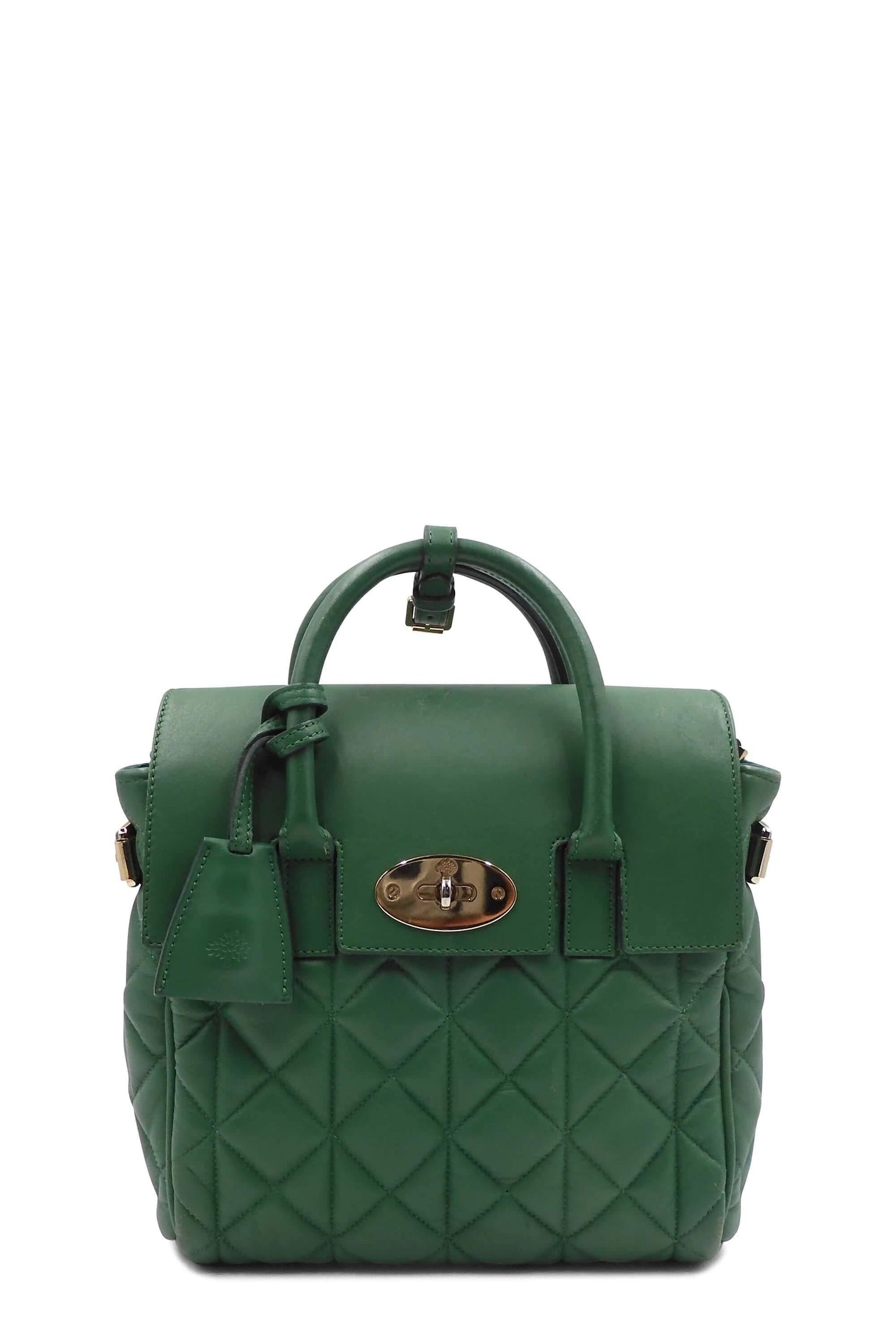 Cara Delevingne Quilted Backpack Green