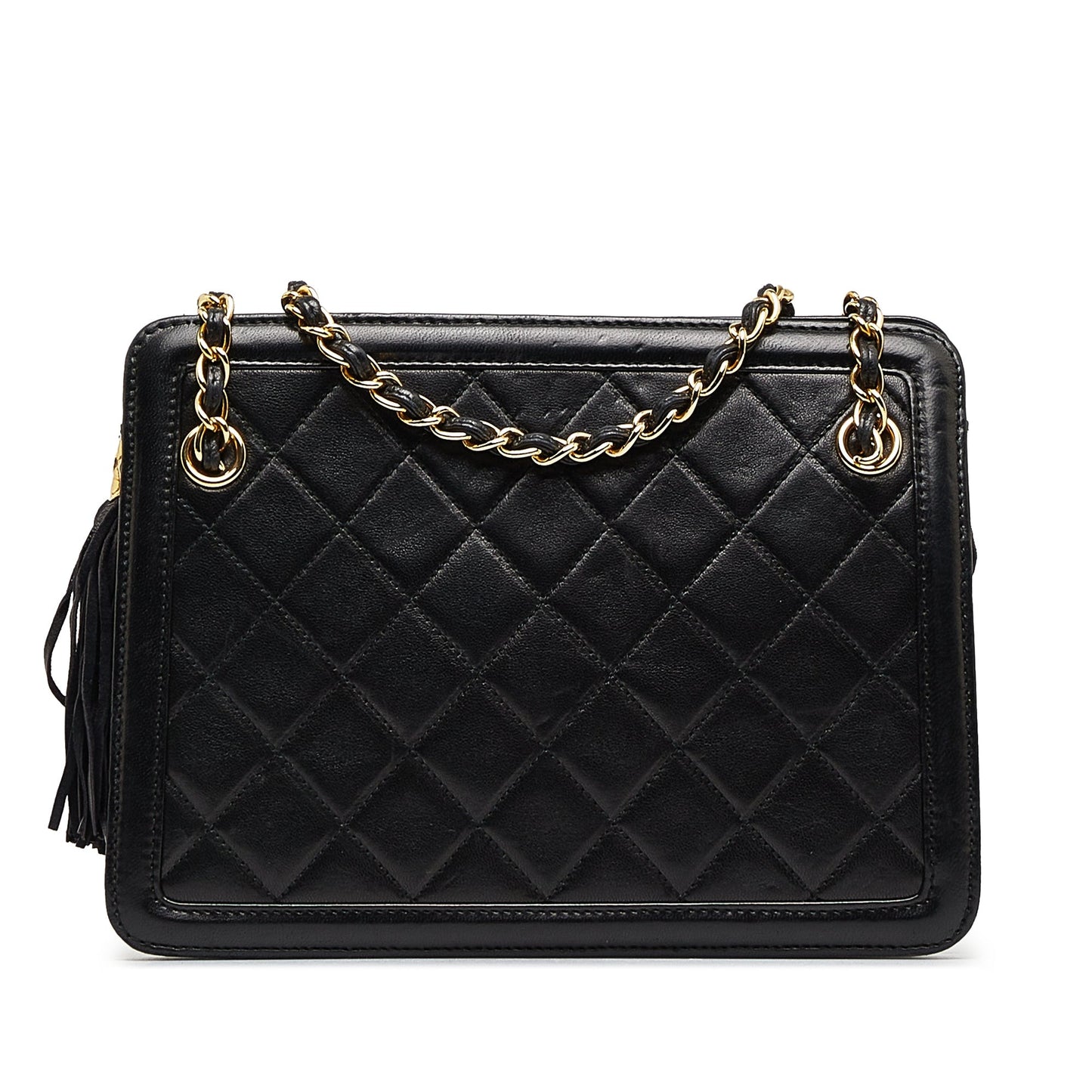 Chanel Shoulder Bag Black Lambskin Gold