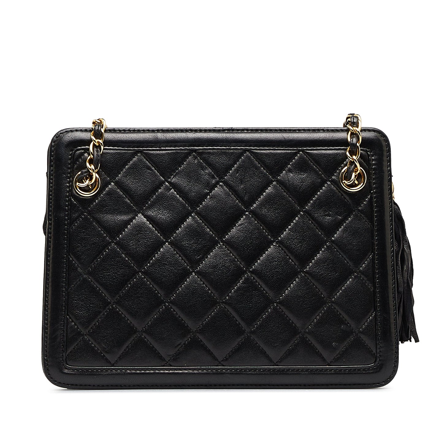 Chanel Shoulder Bag Black Lambskin Gold