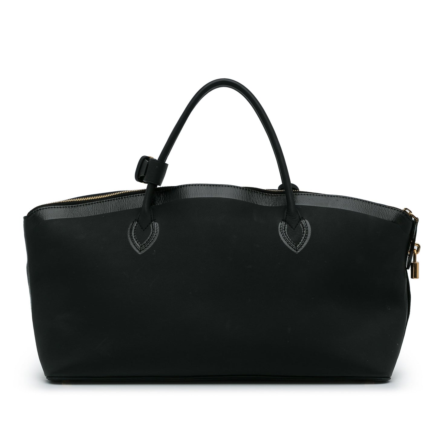Black Louis Vuitton Cuir Obsession Lockit East-West Handbag